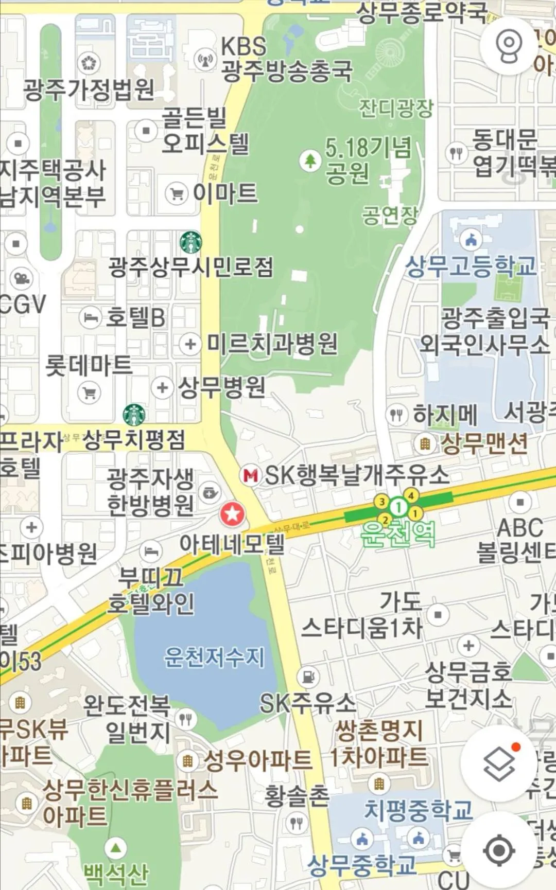 Location in Athene Motel