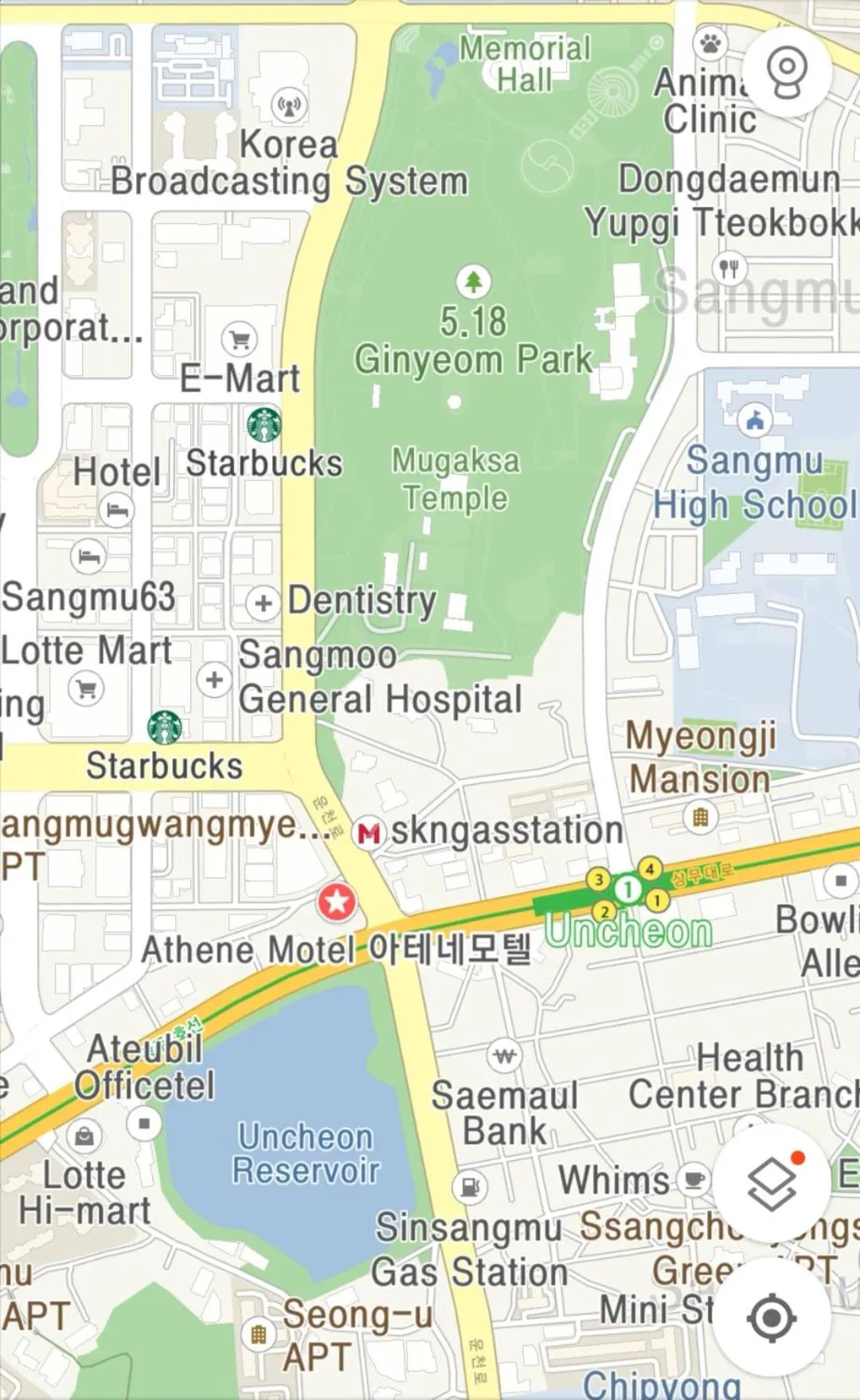 Location in Athene Motel