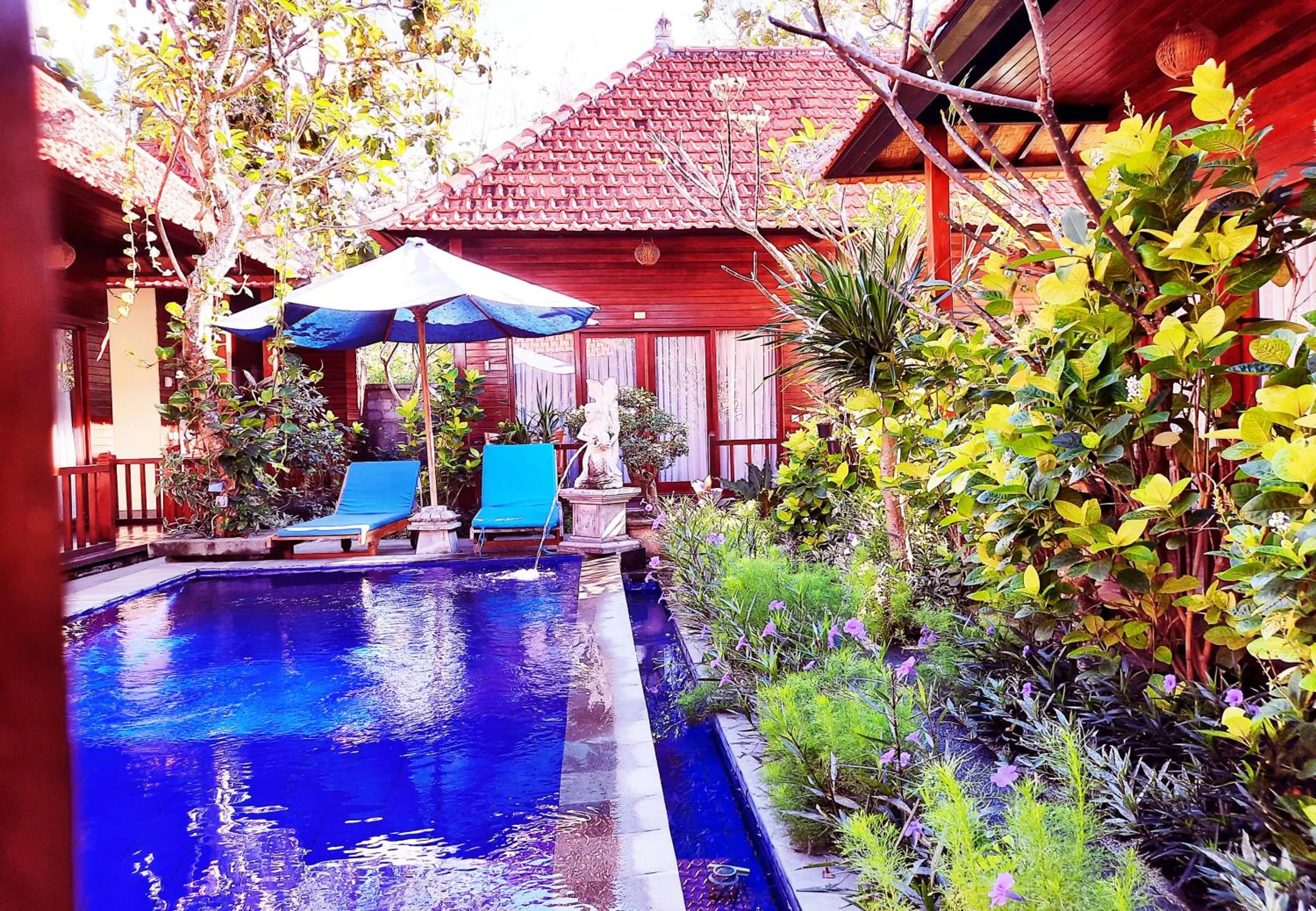 Swimming pool in Wait Garden Cottage
