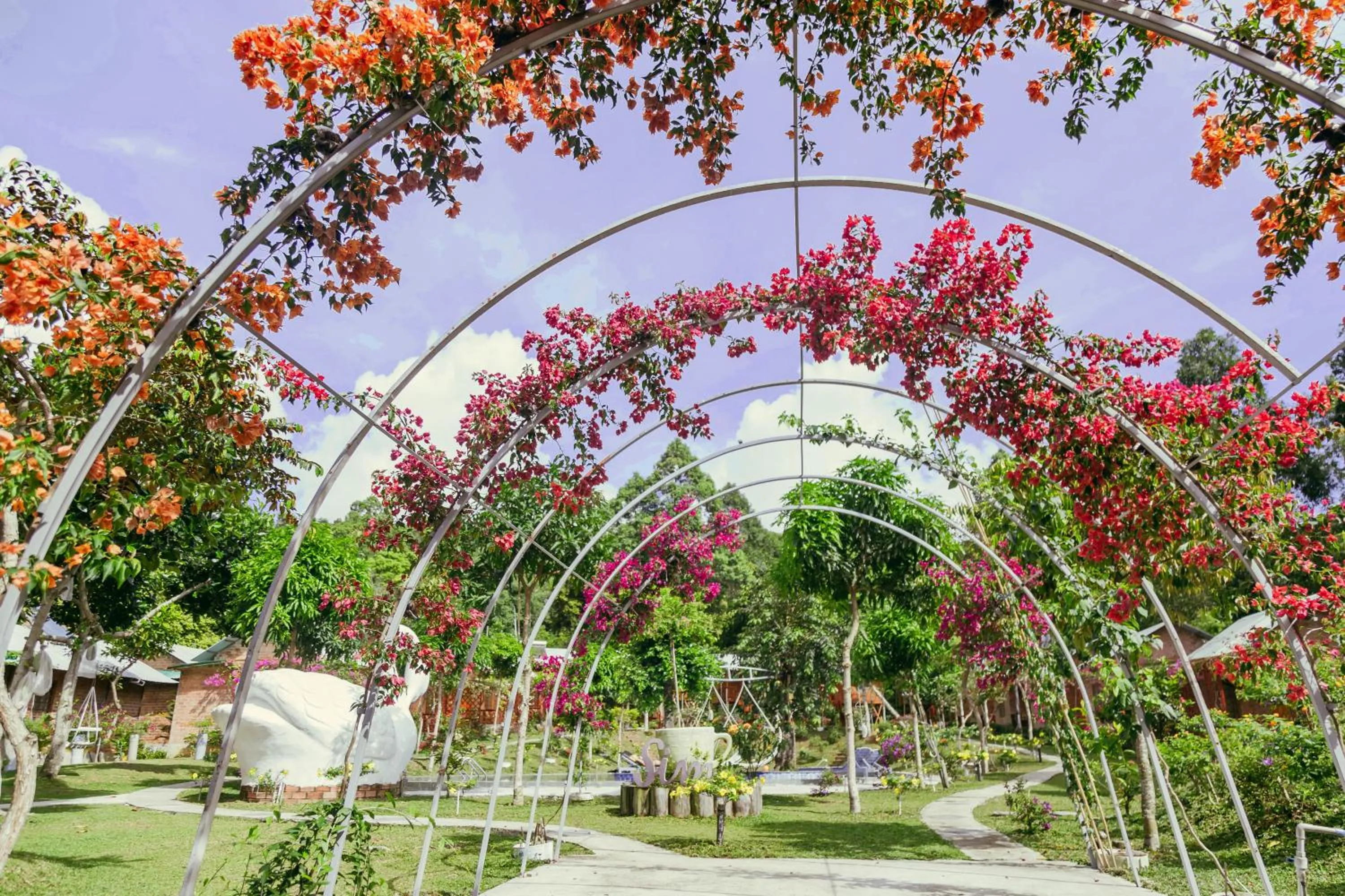 Garden in Phu Quoc Valley Sen Bungalow