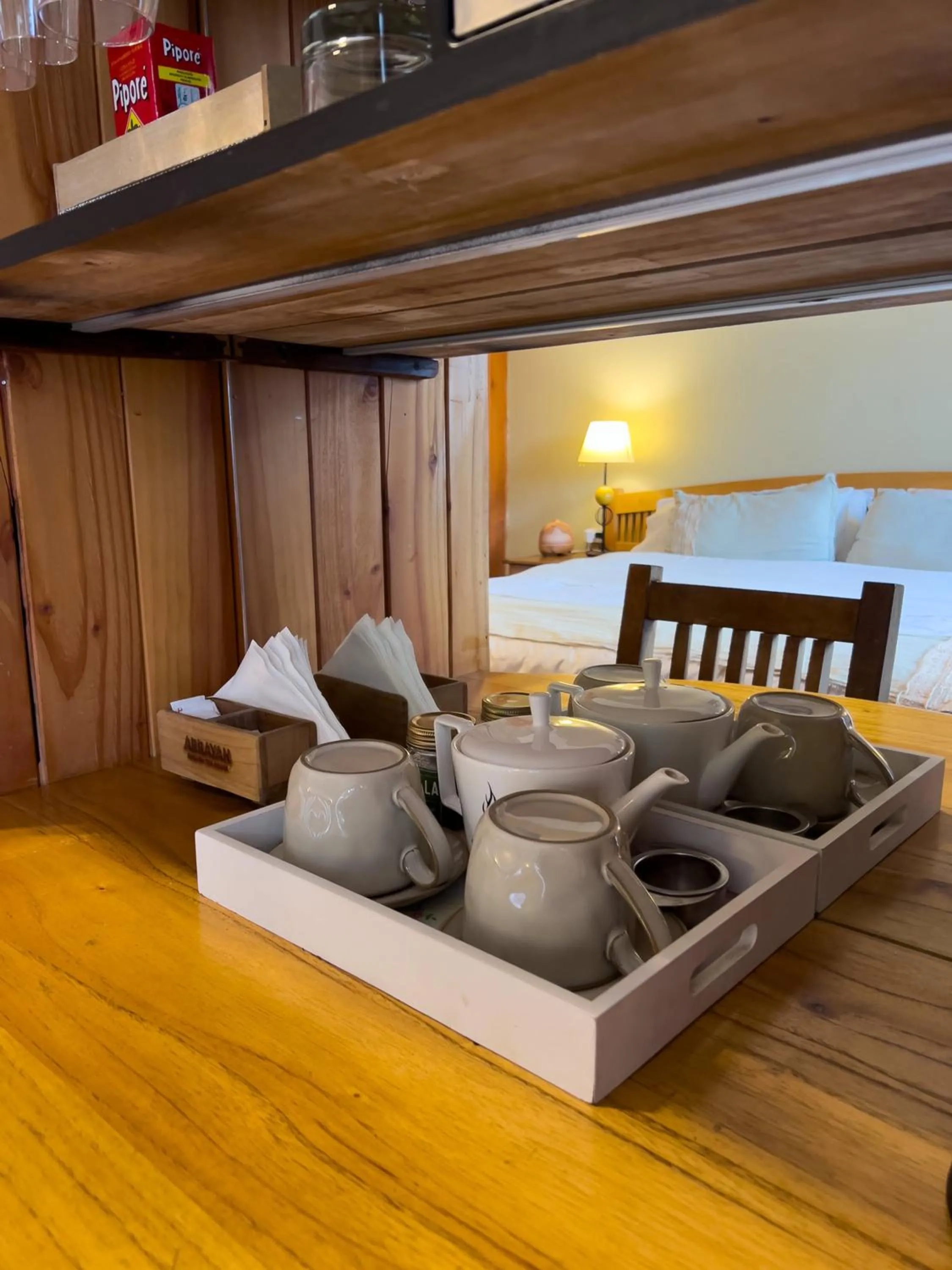 Bed in Arrayan Lake View Mountain Lodge & Casa De Te Arrayan