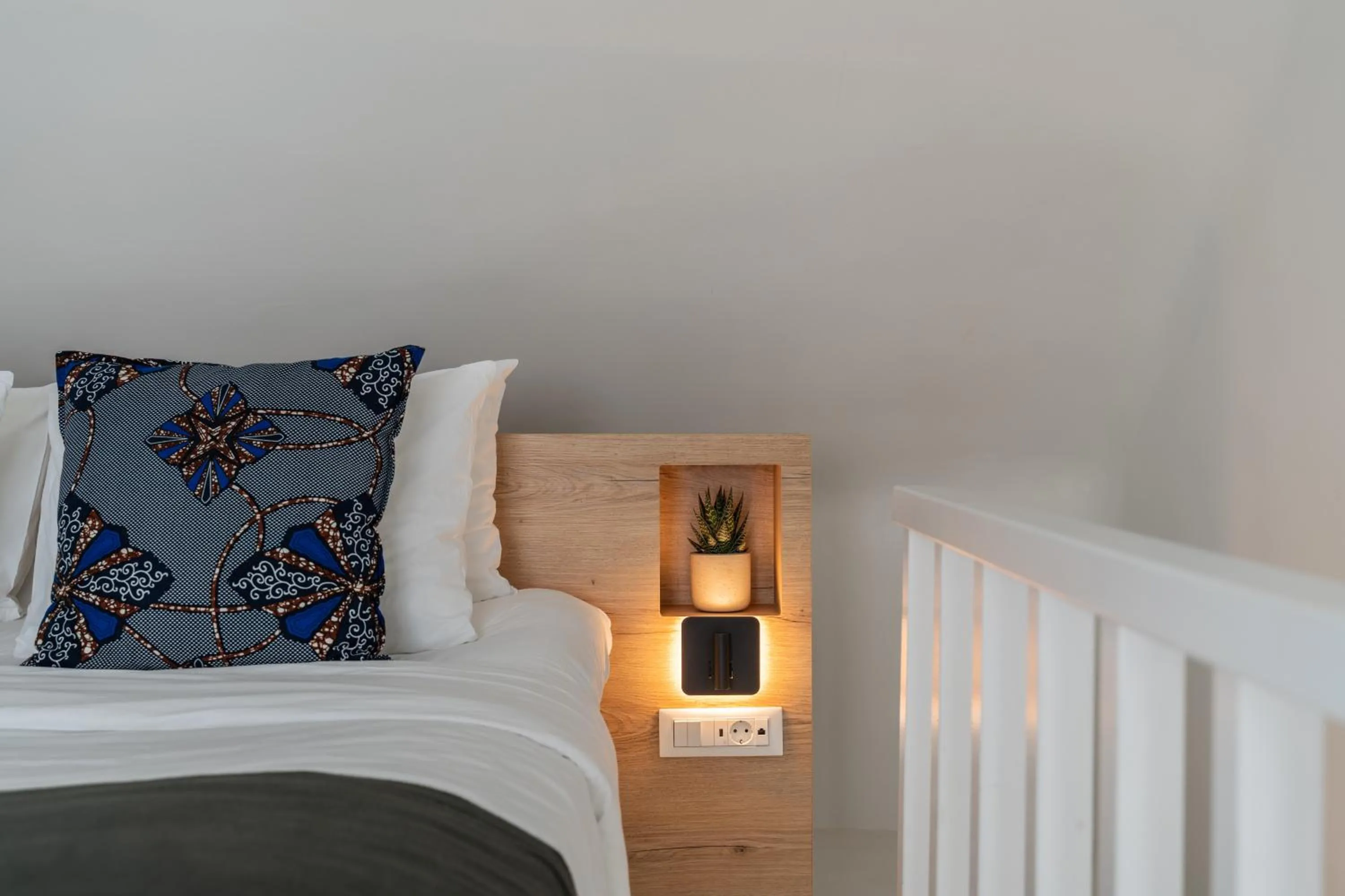 Bed in Rocabella Santorini Hotel & Spa