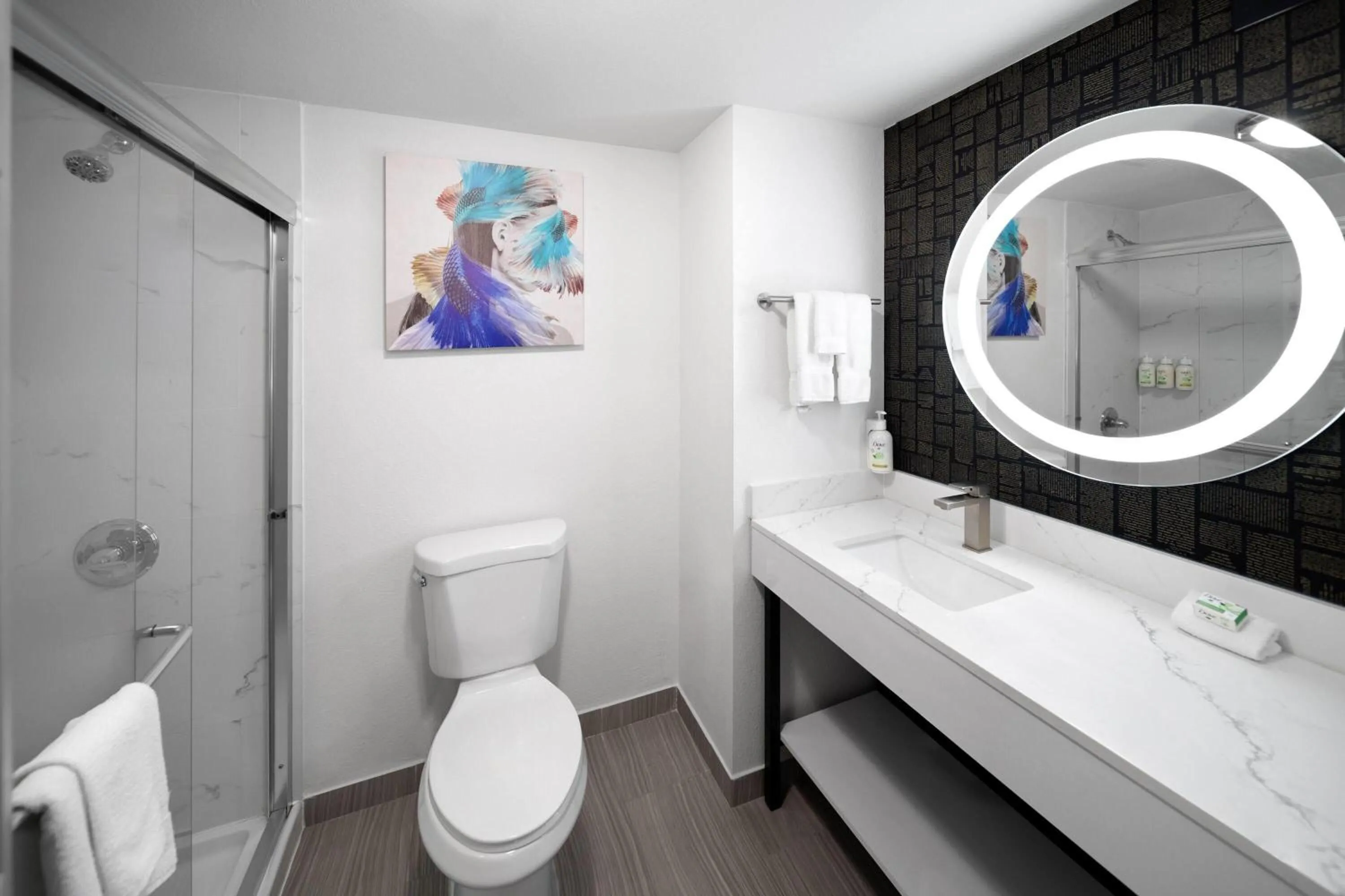 Bathroom in La Quinta Inn & Suites by Wyndham Houston Bush IAH South