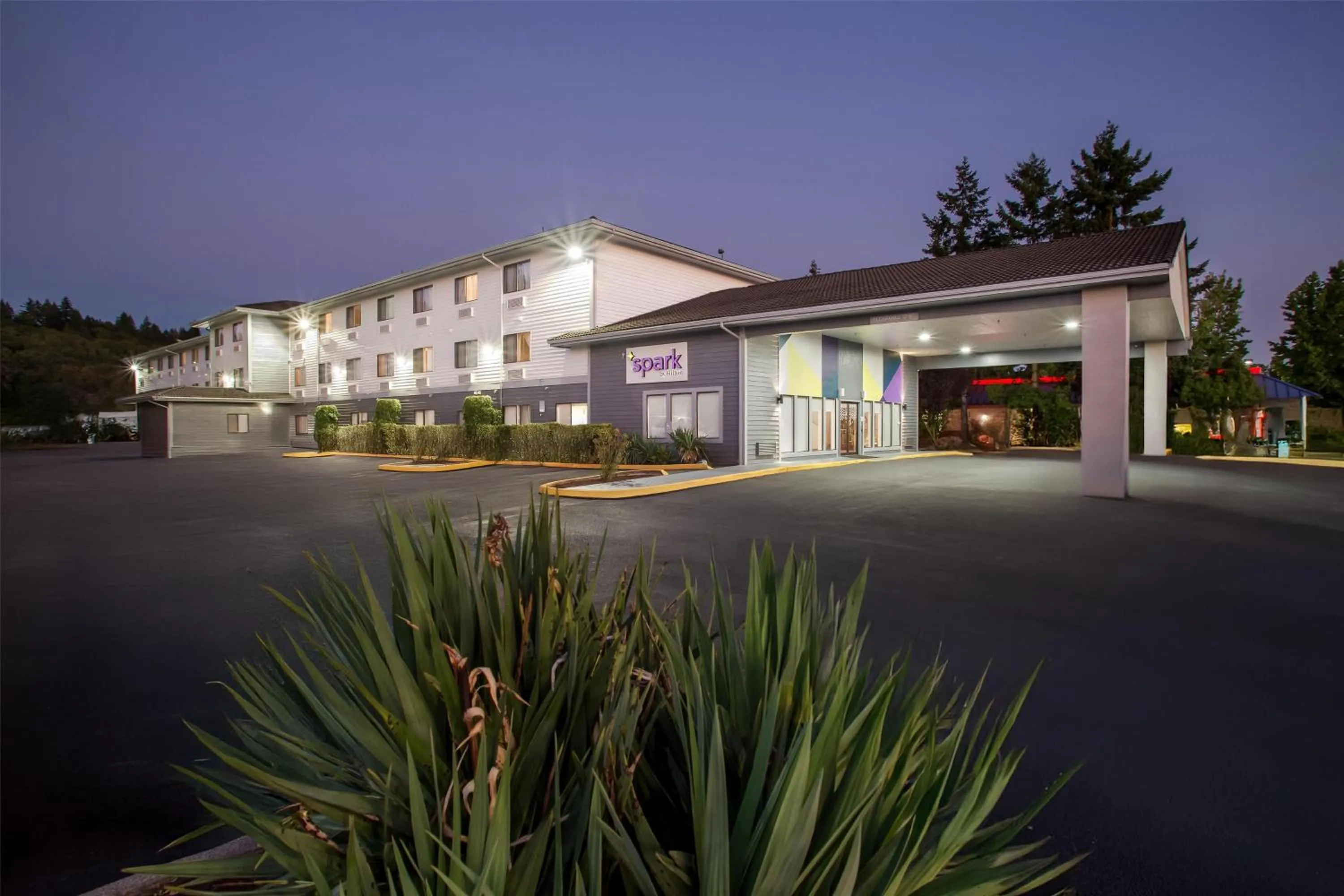 Property building in Spark by Hilton Kent Seattle