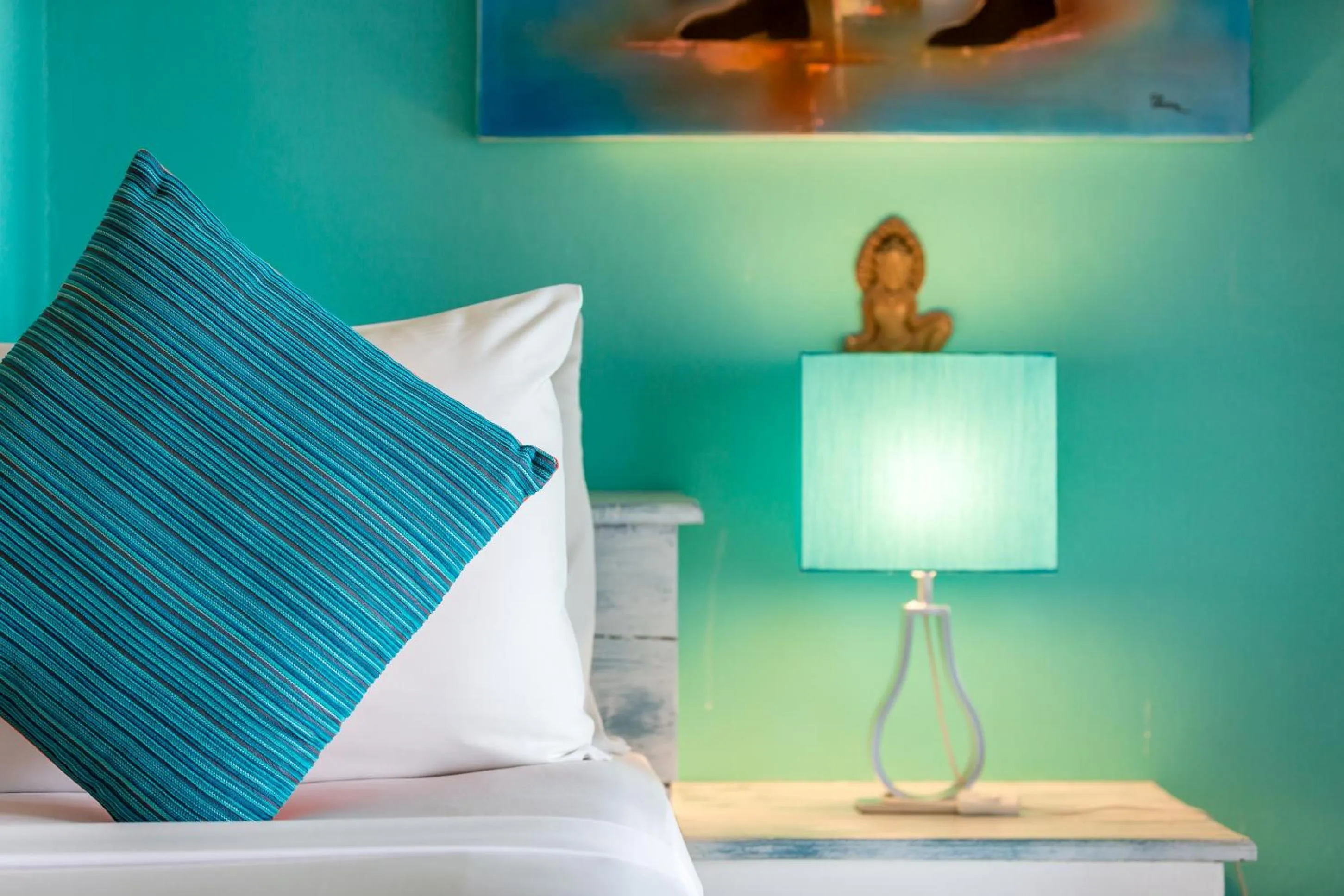 Decorative detail, Bed in Hacienda Fisherman's Village Koh Samui