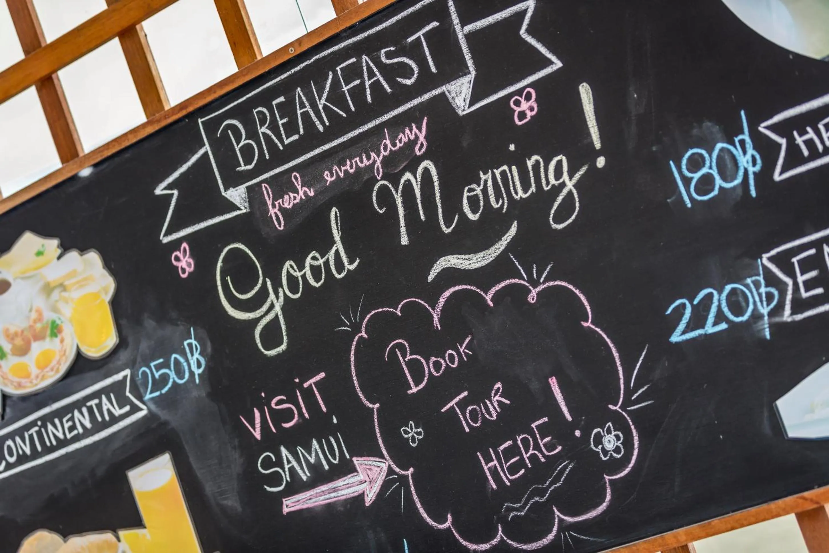 Continental breakfast in Hacienda Fisherman's Village Koh Samui