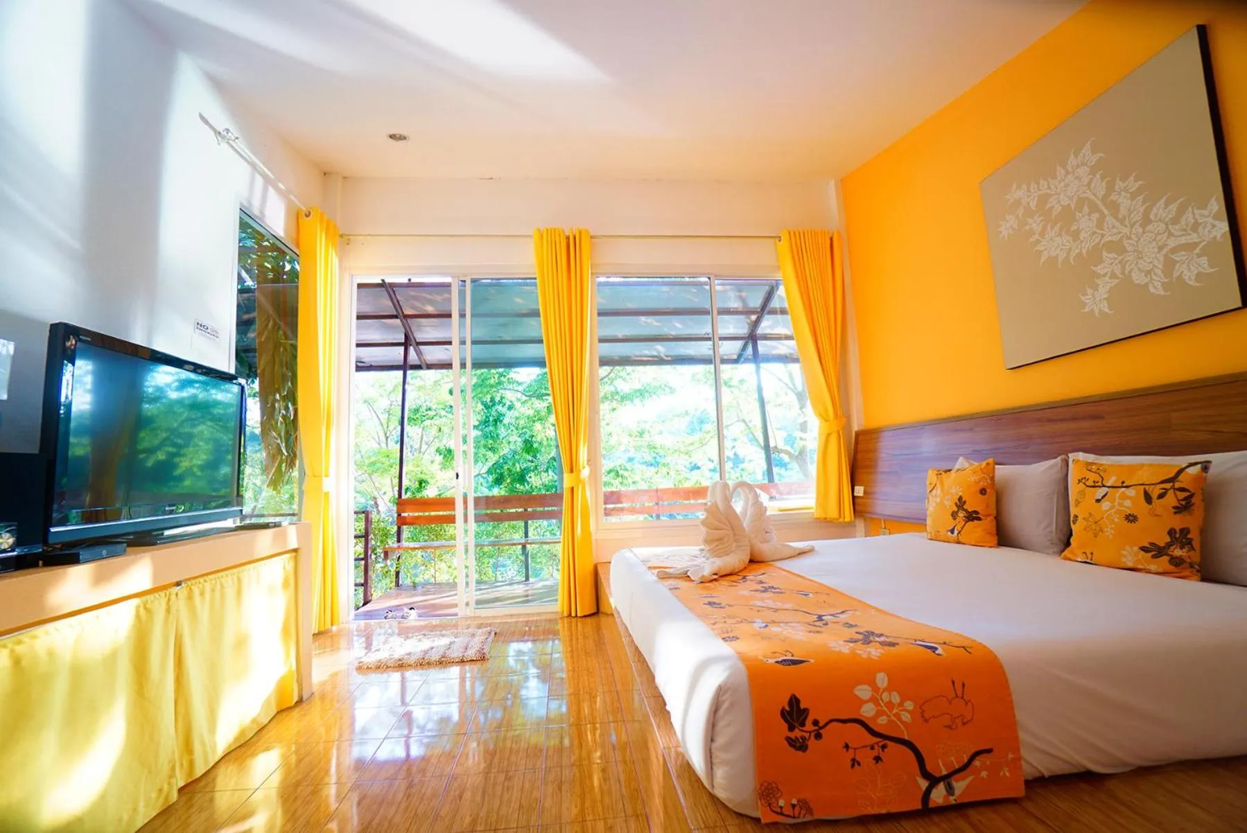 Bedroom, Bed in Aurora Resort Kanchanaburi