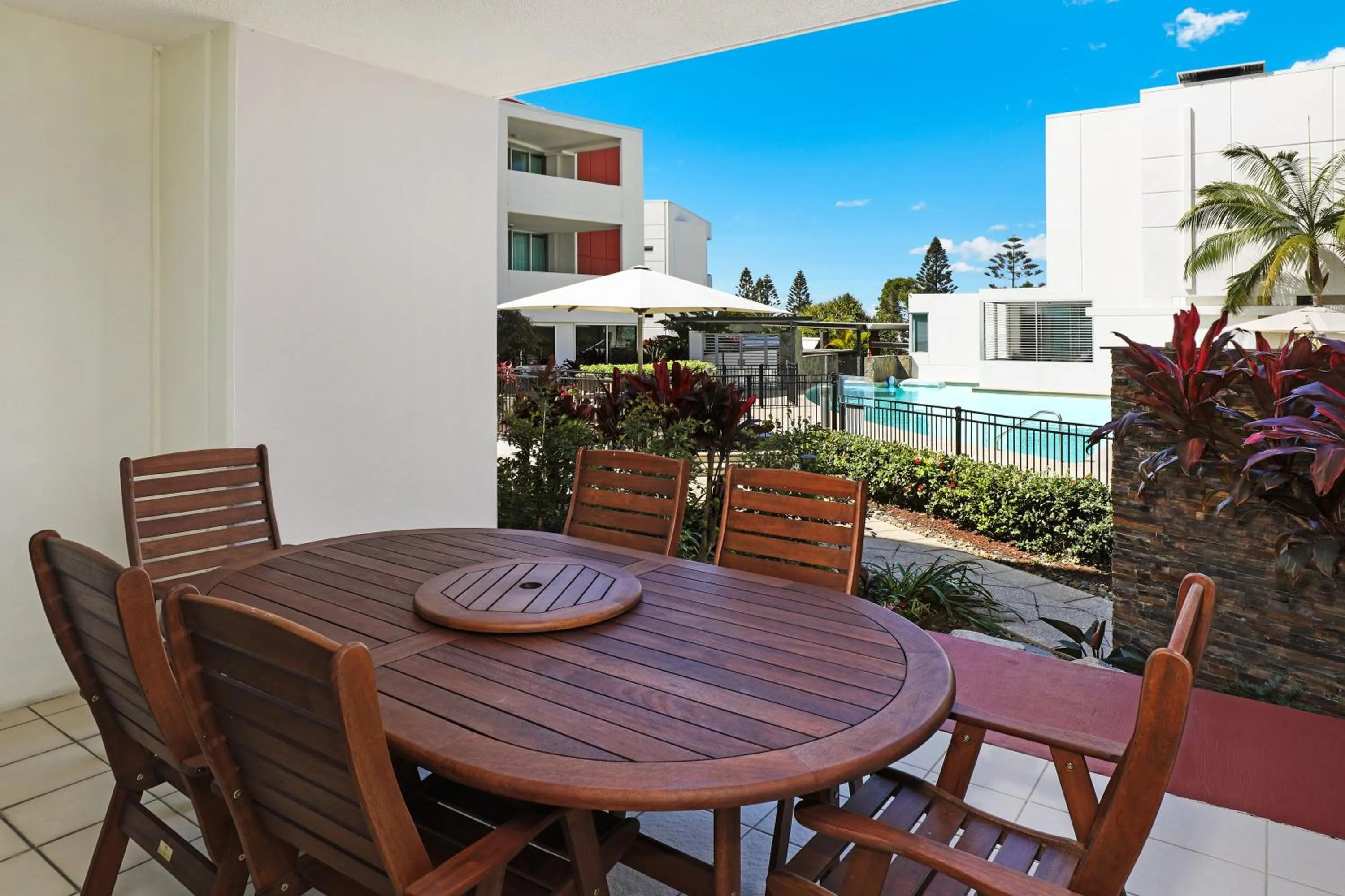 Patio in Element on Coolum Beachfront Sunshine Coast