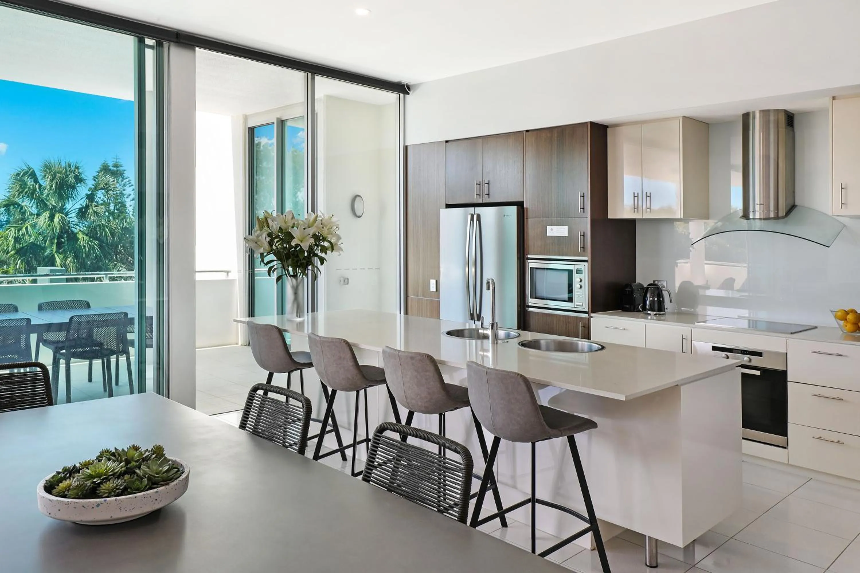 Kitchen or kitchenette in Element on Coolum Beachfront Sunshine Coast