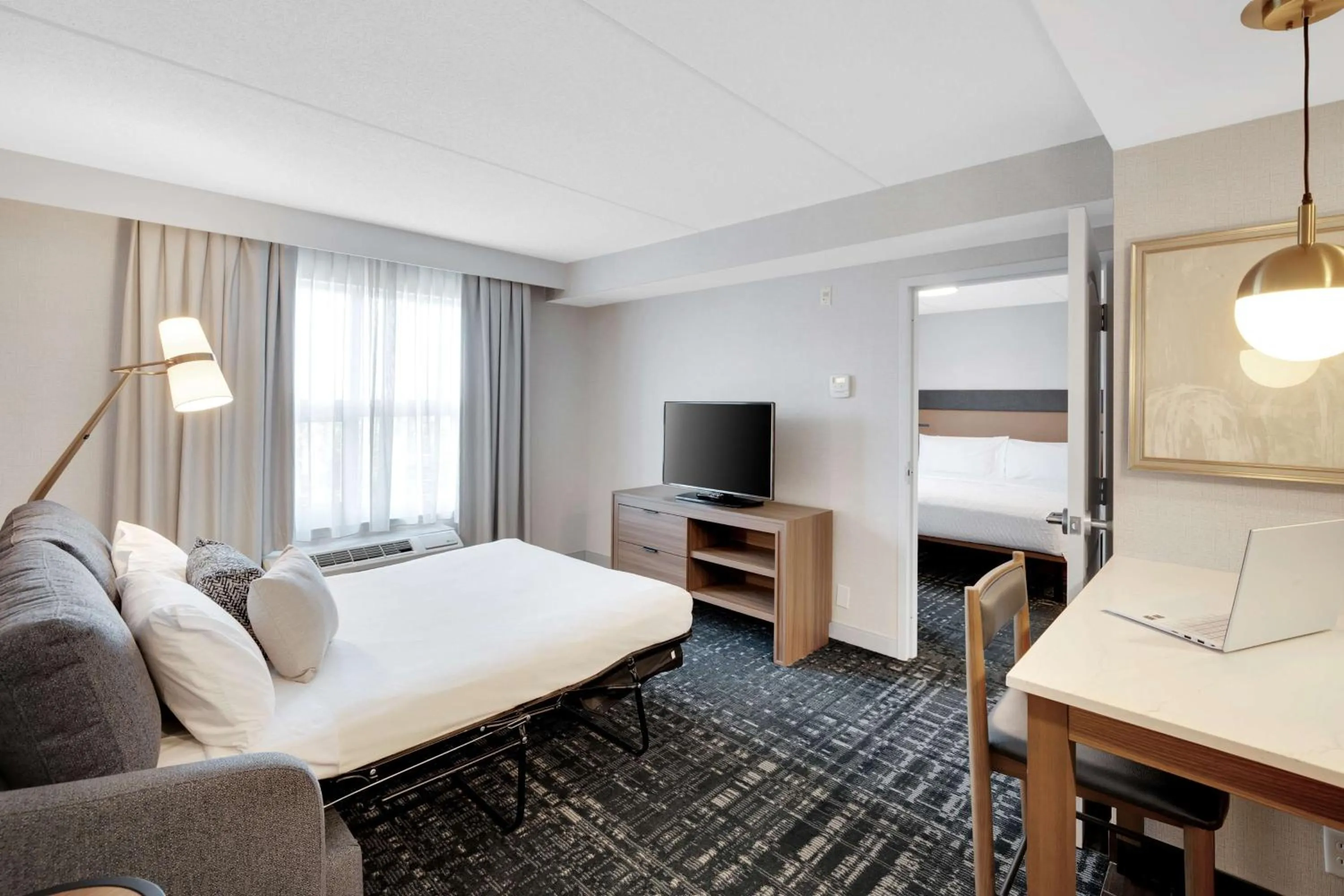 Living room, Bed in Homewood Suites by Hilton Toronto-Markham