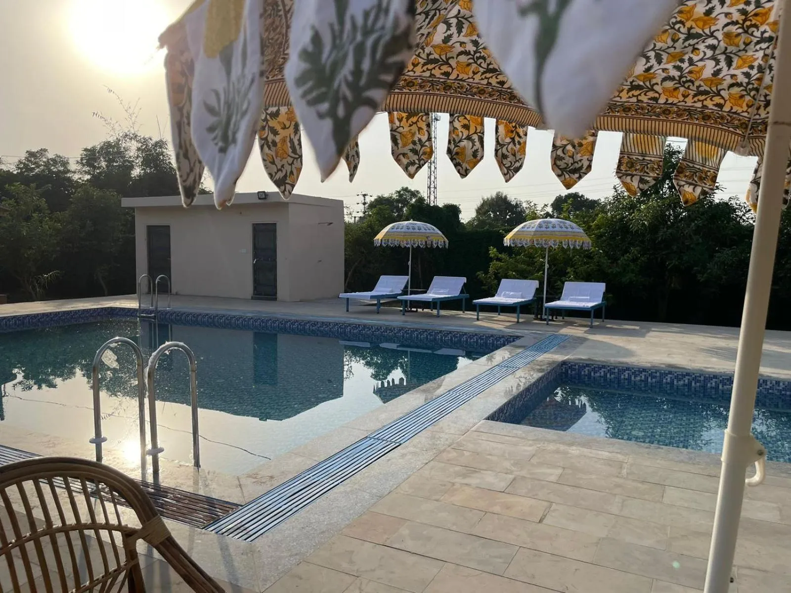 Swimming pool in Paridhi Niwas, Ranthambore- near Tiger Safari Zones 1-5
