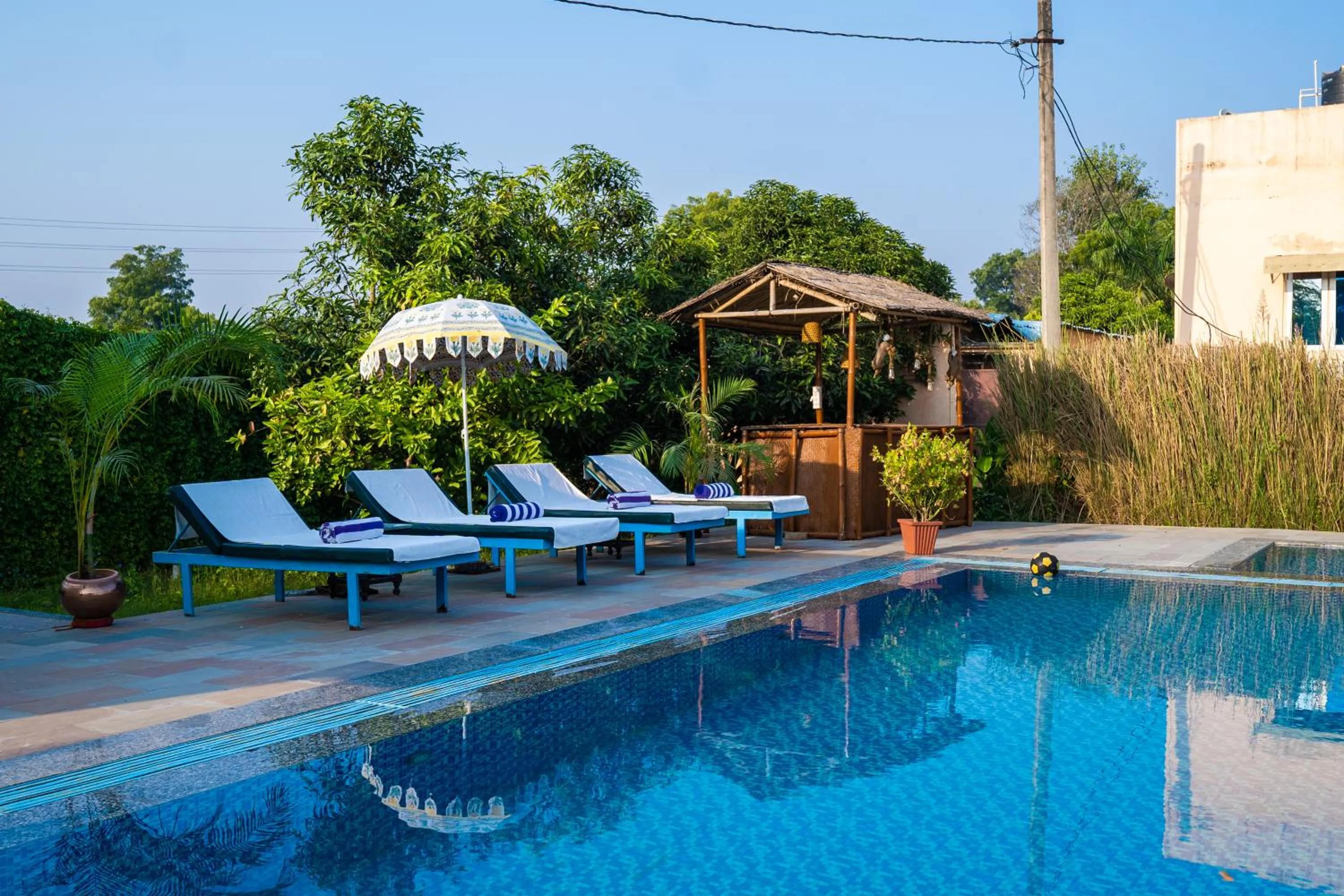 Swimming pool in Paridhi Niwas, Ranthambore- near Tiger Safari Zones 1-5