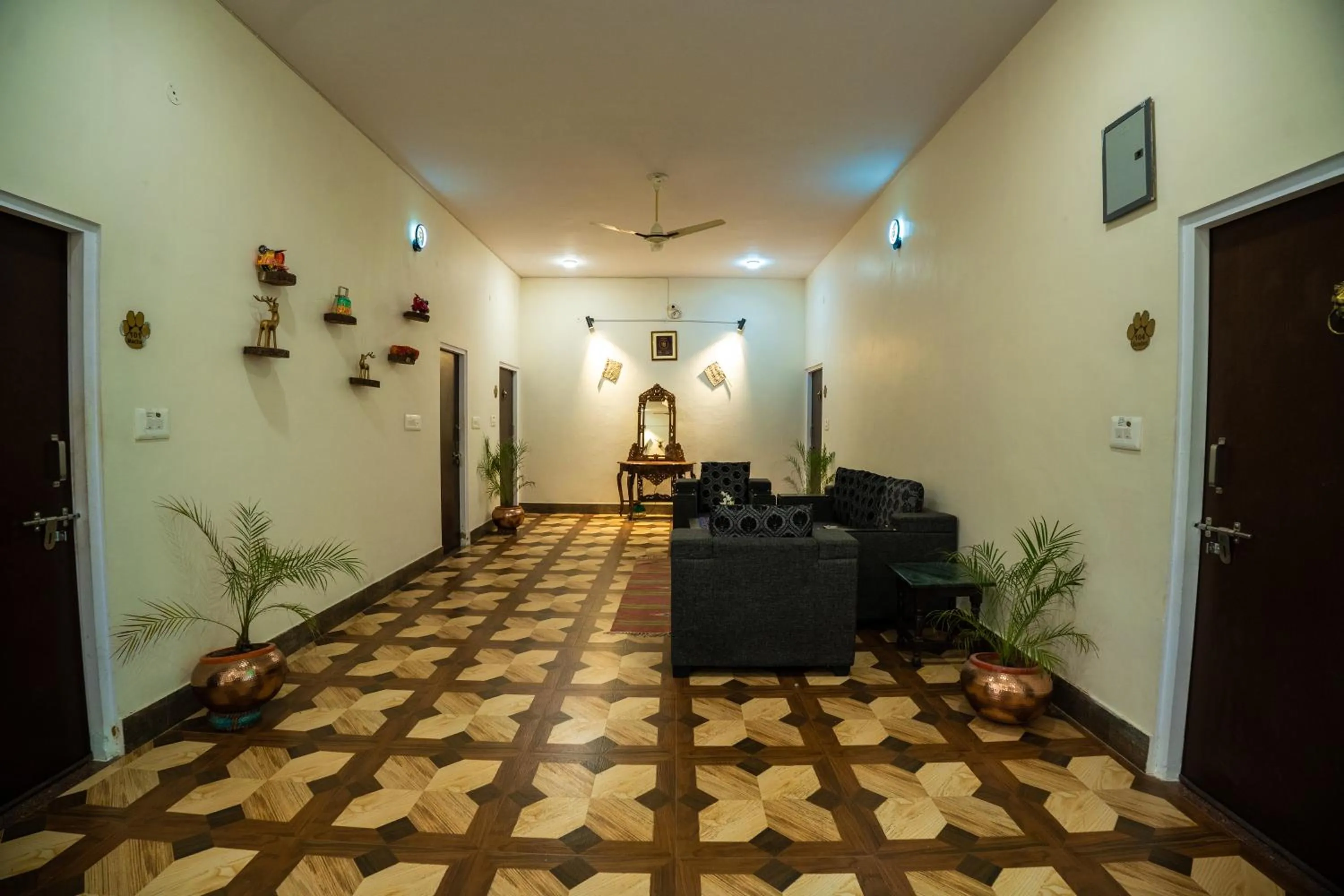 Living room in Paridhi Niwas, Ranthambore- near Tiger Safari Zones 1-5