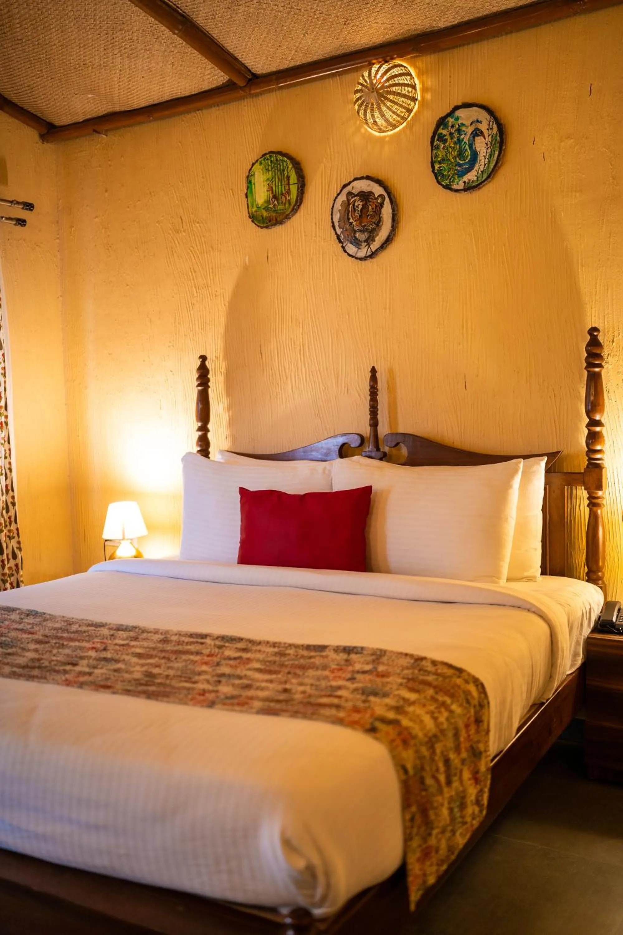 Bedroom, Bed in Paridhi Niwas, Ranthambore- near Tiger Safari Zones 1-5