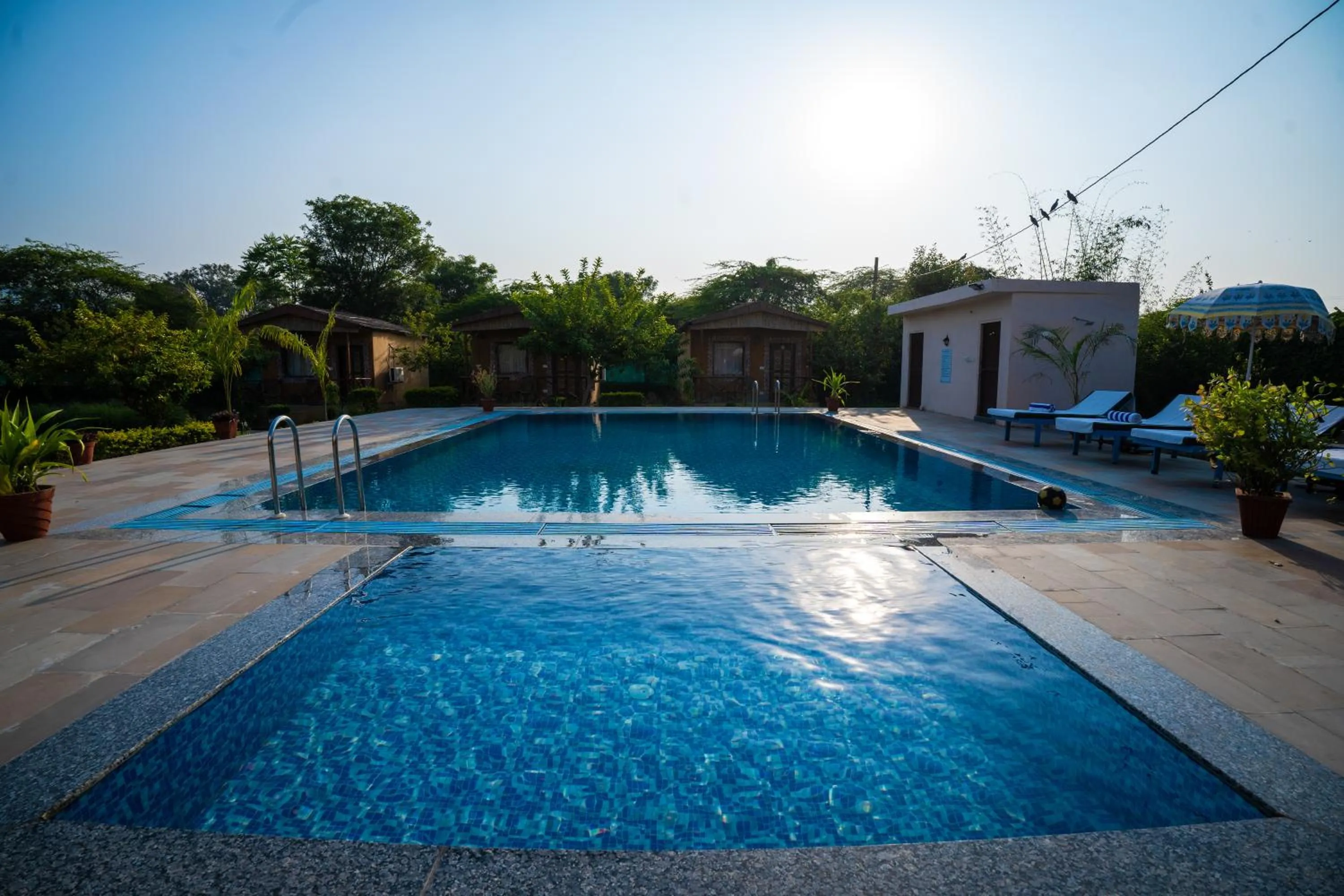 Swimming pool in Paridhi Niwas, Ranthambore- near Tiger Safari Zones 1-5