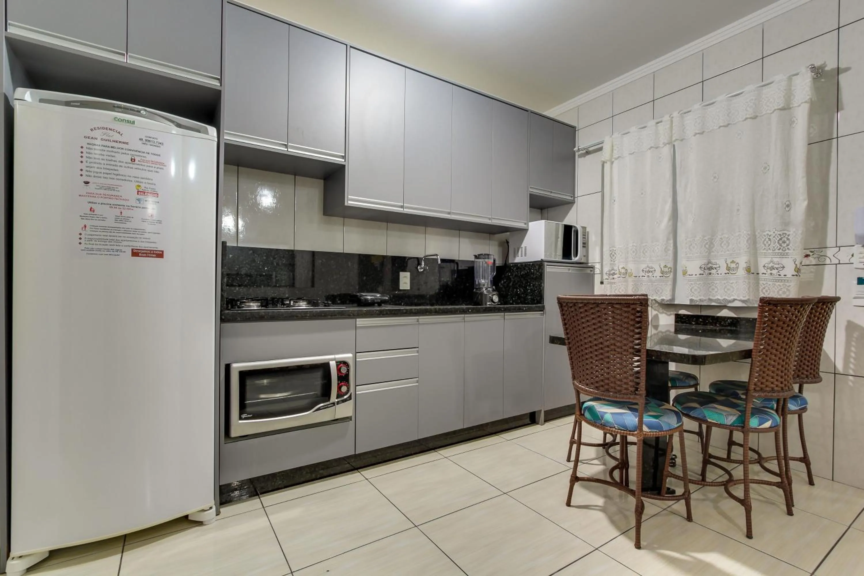 Kitchen or kitchenette in Flat Gean Guilherme - Canasvieiras
