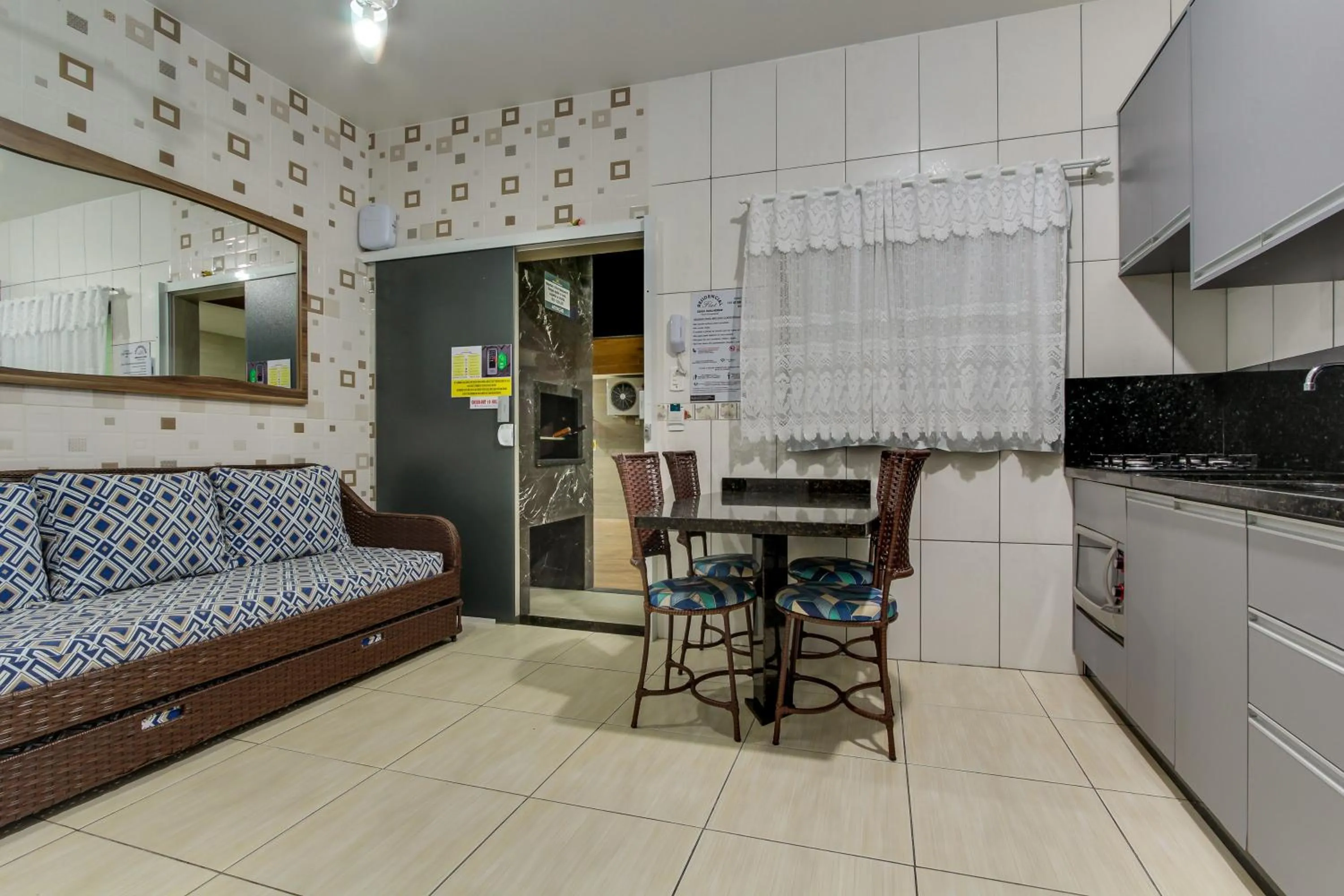 Kitchen or kitchenette in Flat Gean Guilherme - Canasvieiras