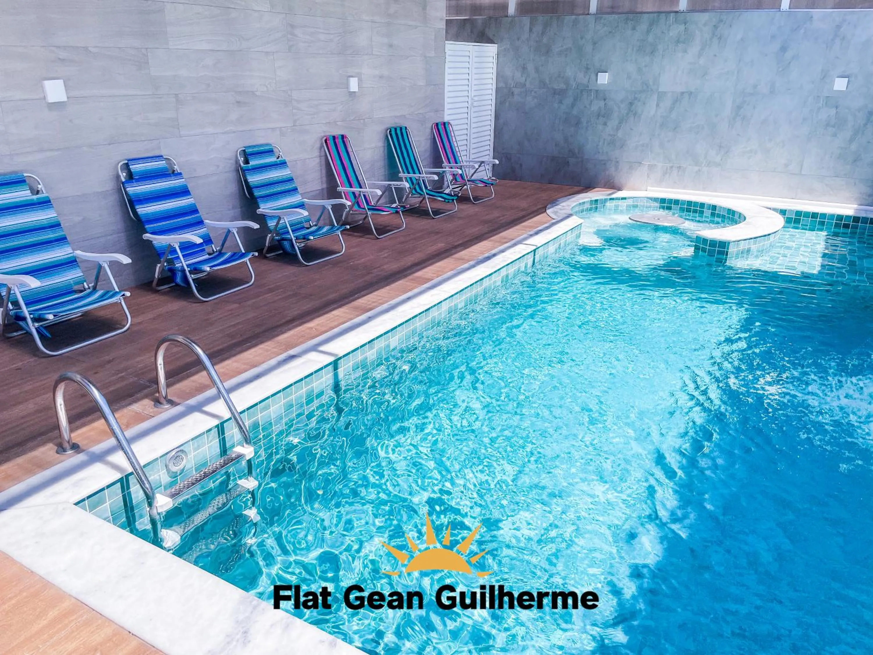 Pool view in Flat Gean Guilherme - Canasvieiras