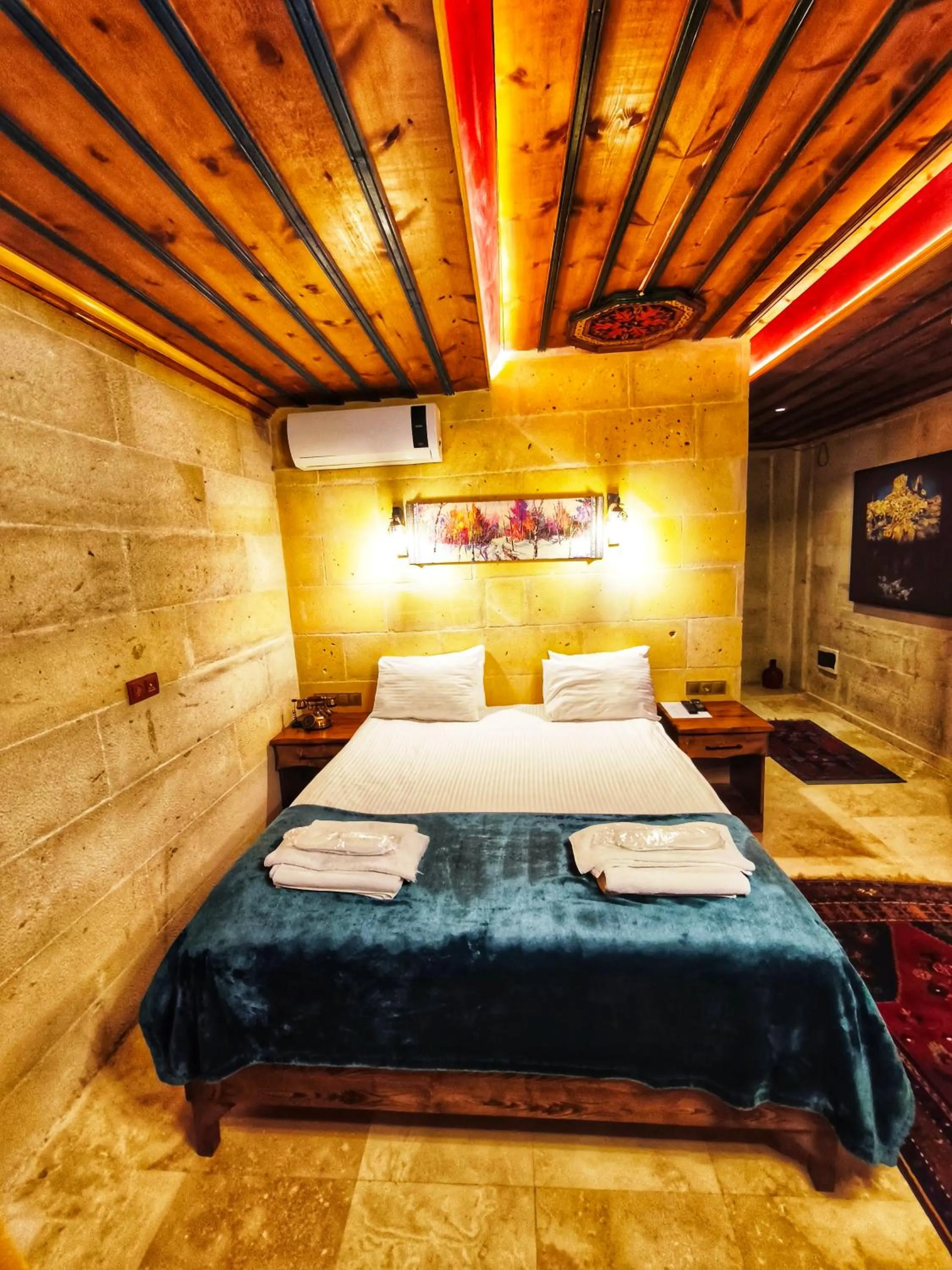 Bedroom, Bed in Cappadocia Elite Stone House