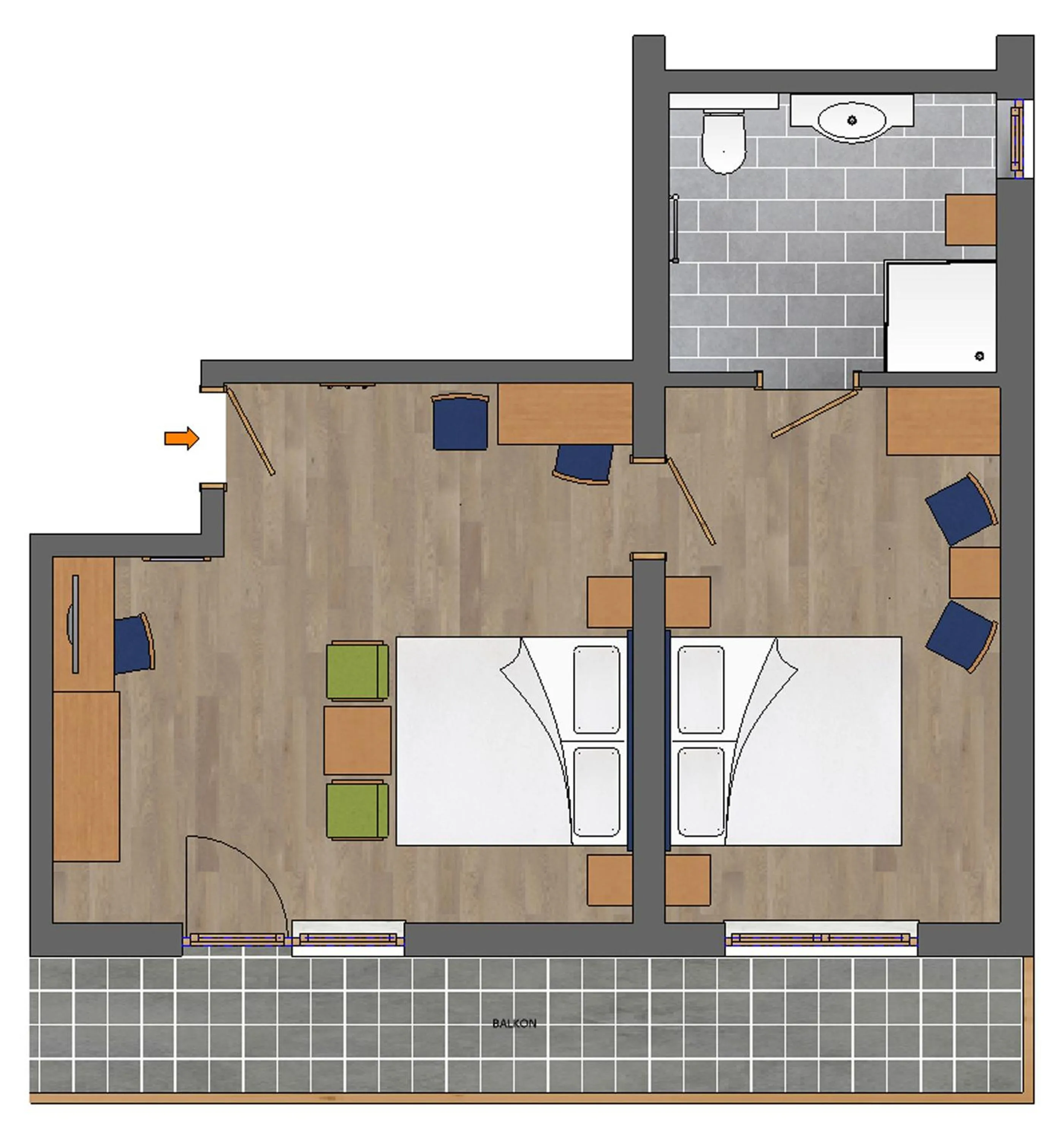 Photo of the whole room in Reiters Wohlfühlhotel