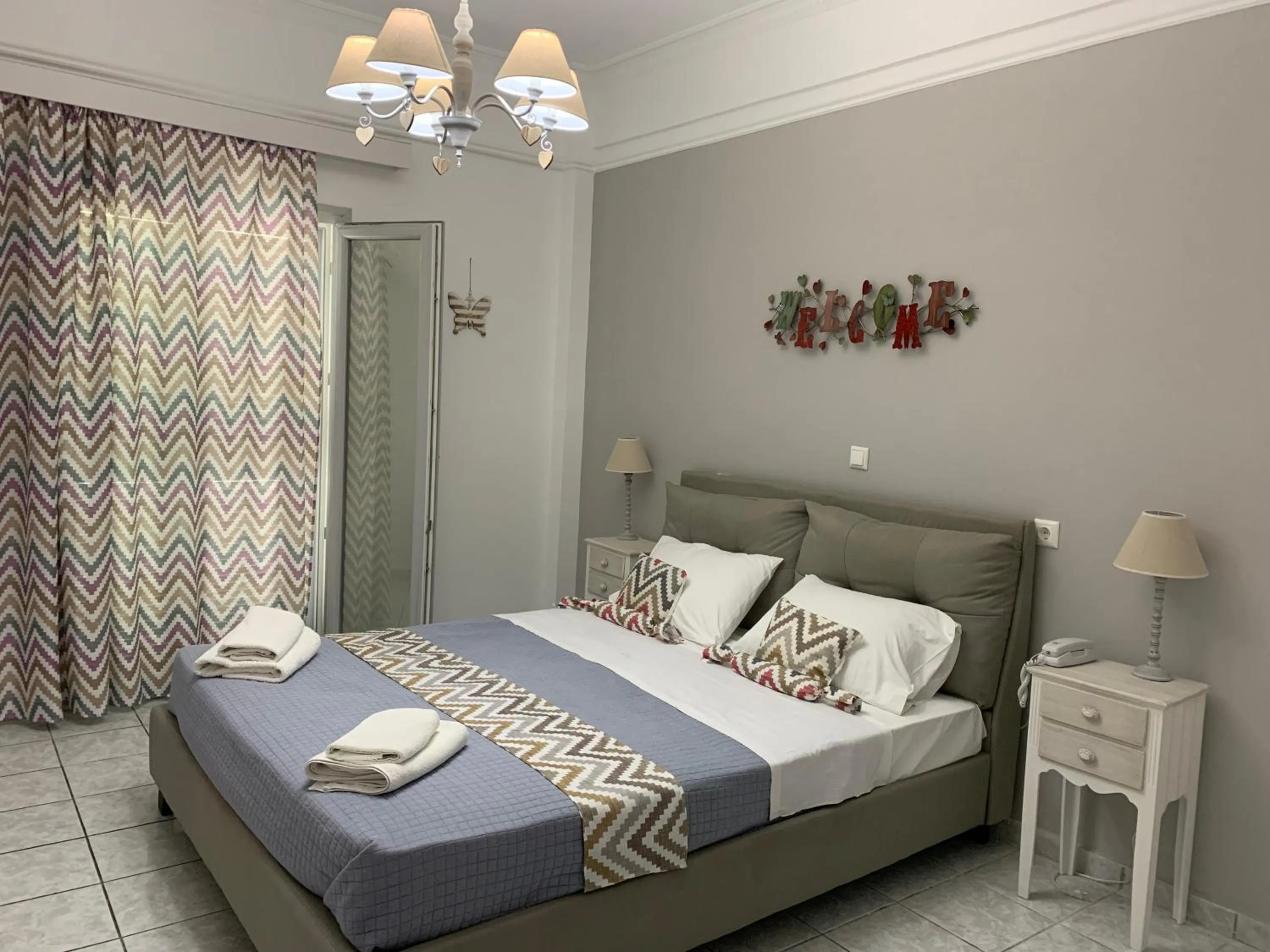 Bed in Blue Sea Hotel