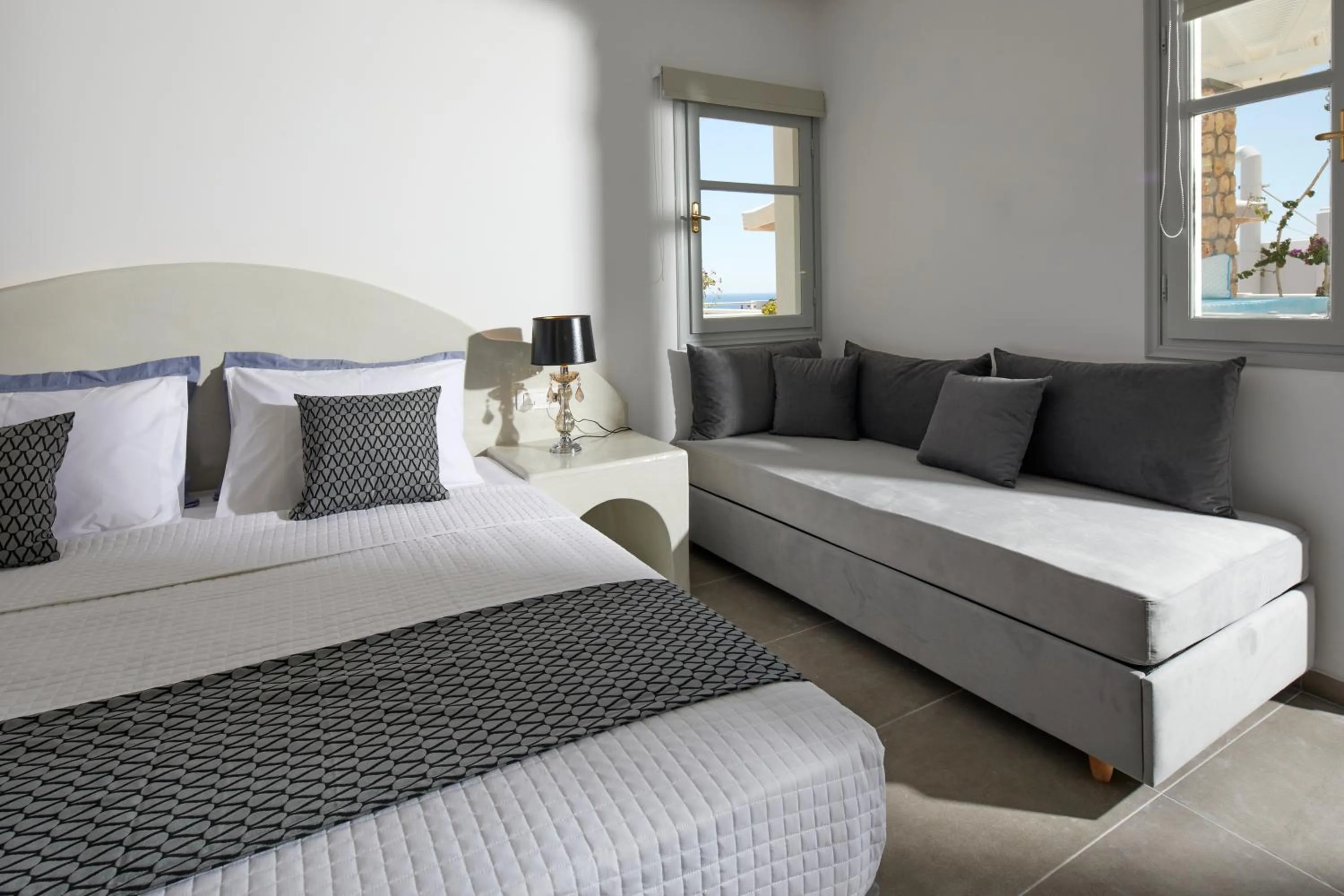 Bed in Blue Sea Hotel