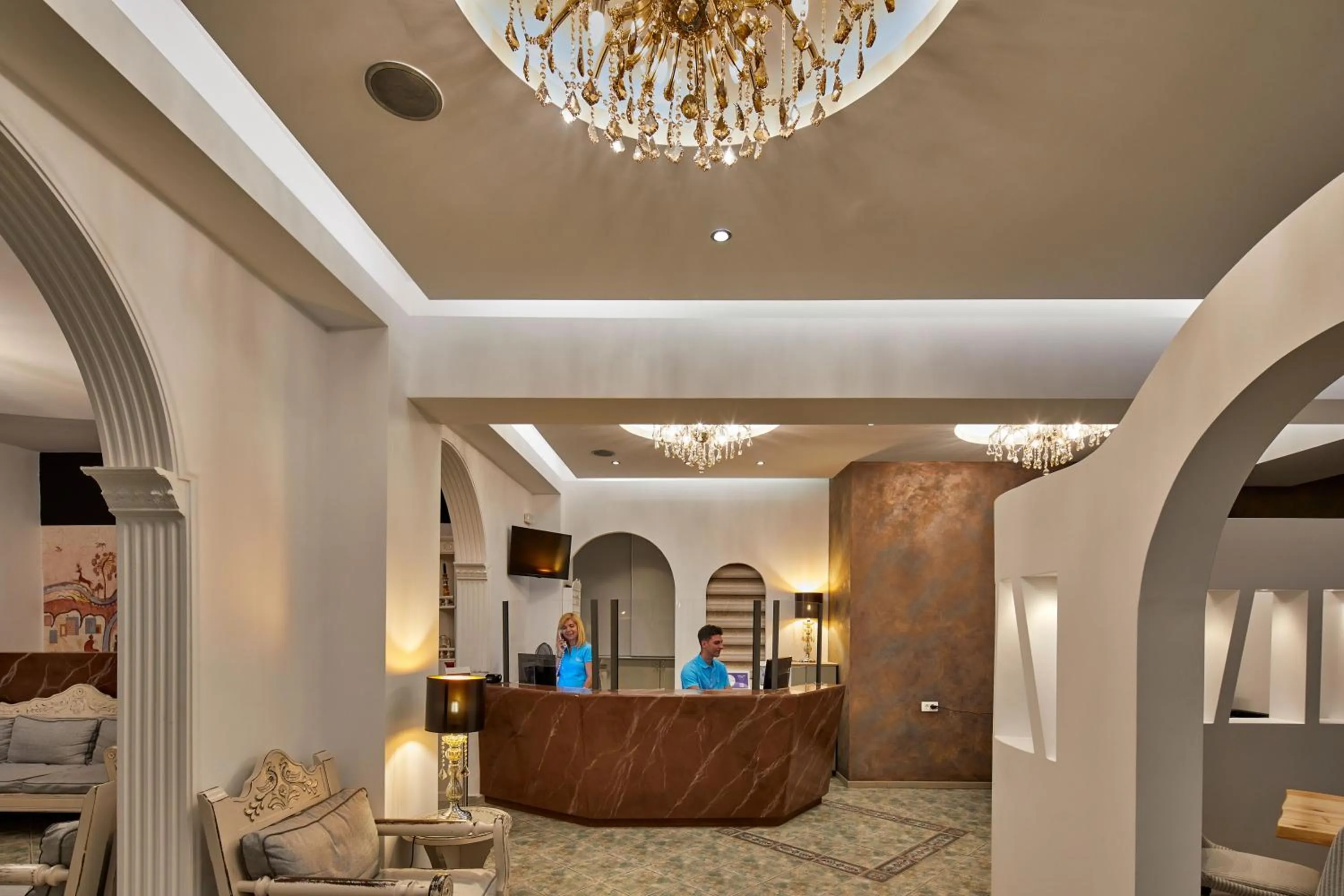 Lobby or reception in Blue Sea Hotel