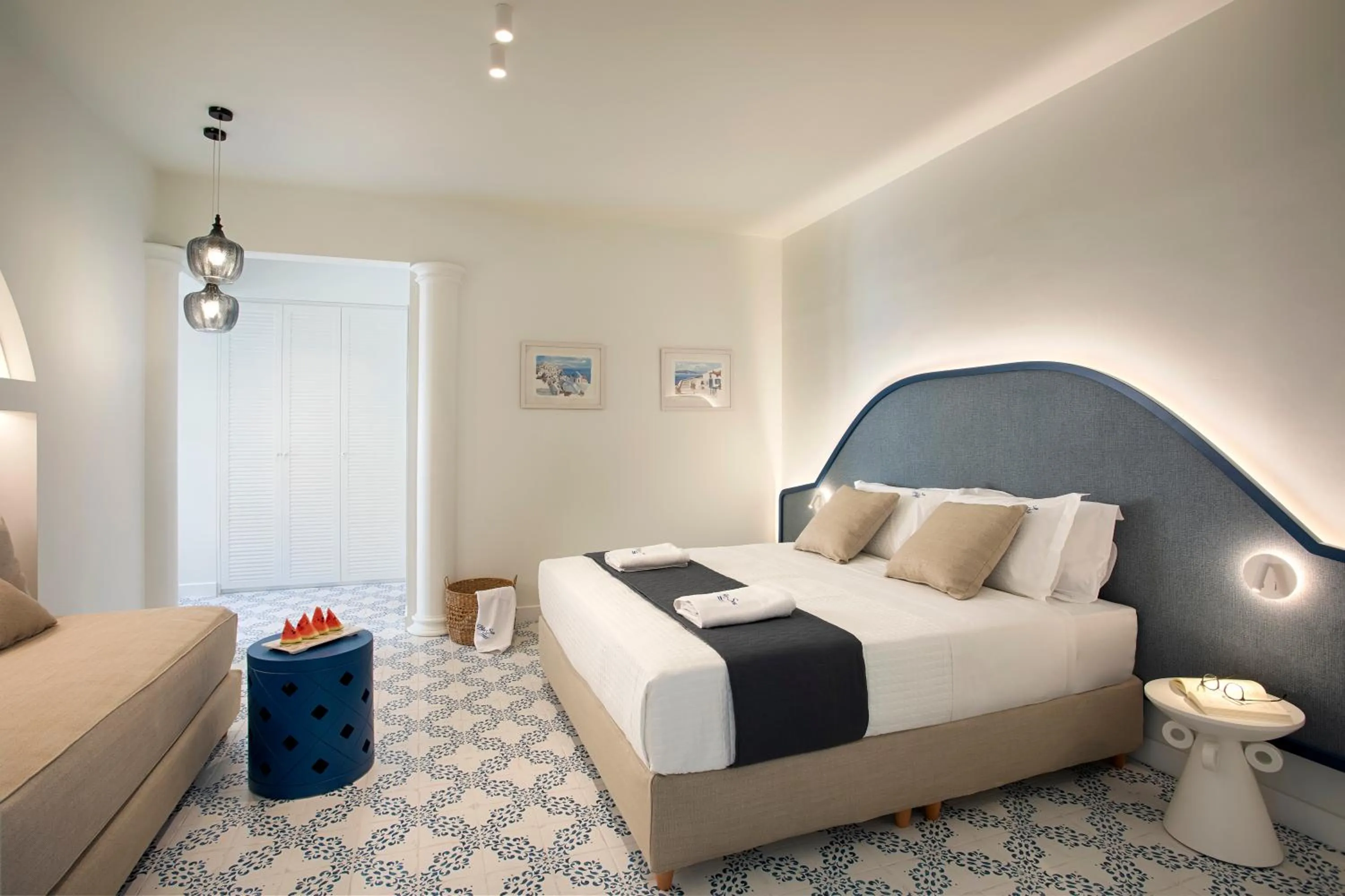 Bed in Blue Sea Hotel