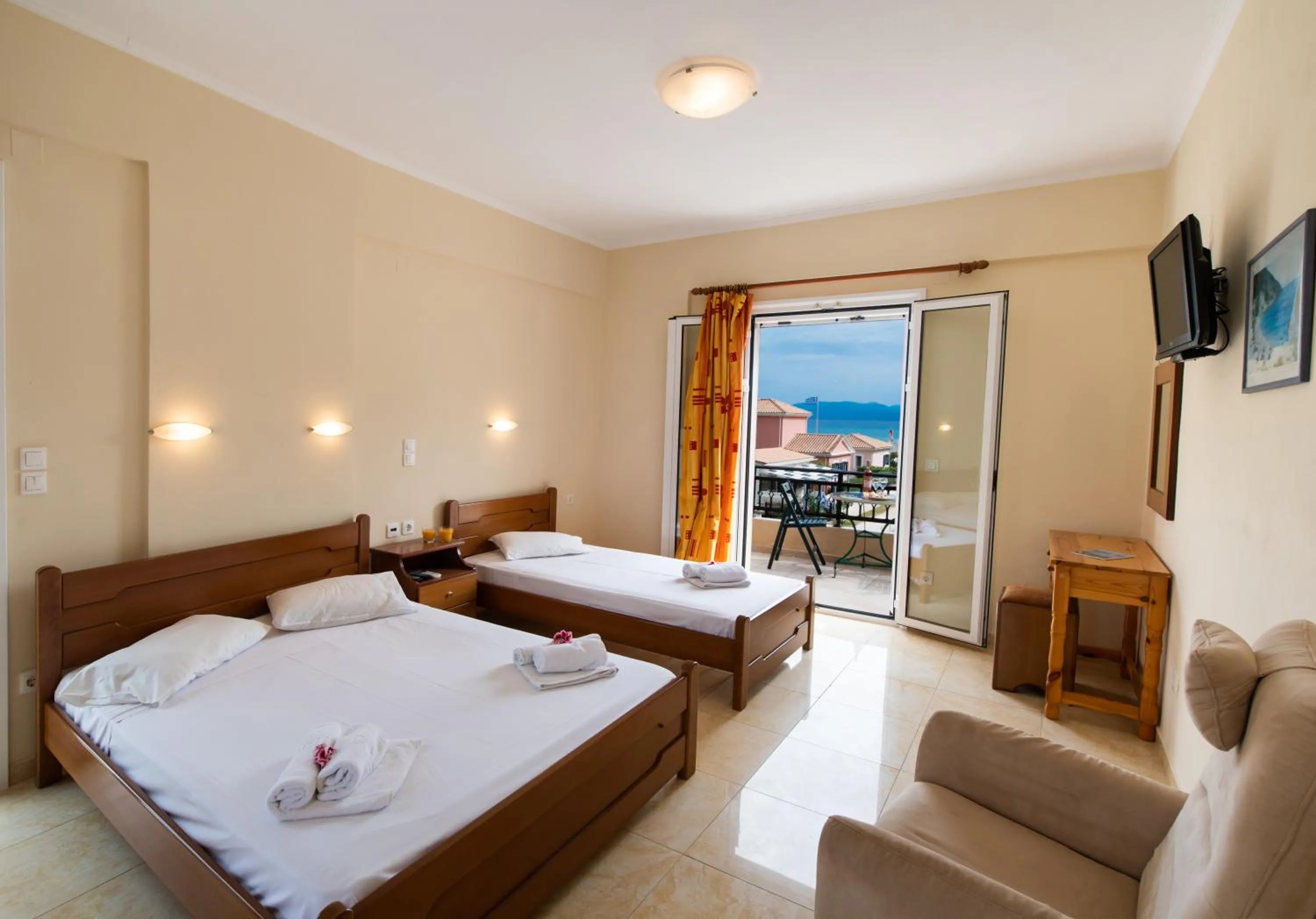 Bed in Calypso Luxury Studios