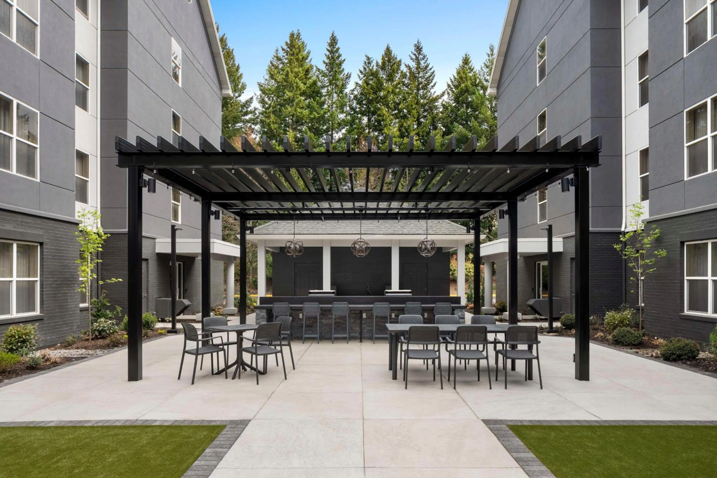 Patio in Homewood Suites Hillsboro Beaverton