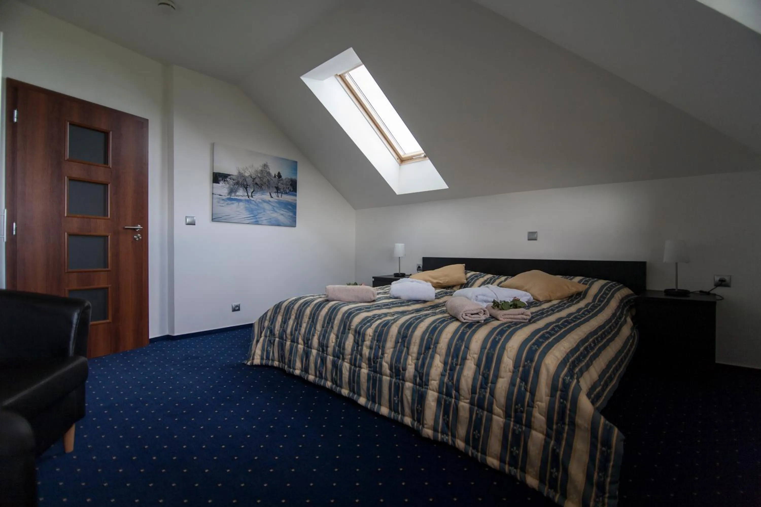 Bed in Hotel Krušnohorský Dvůr