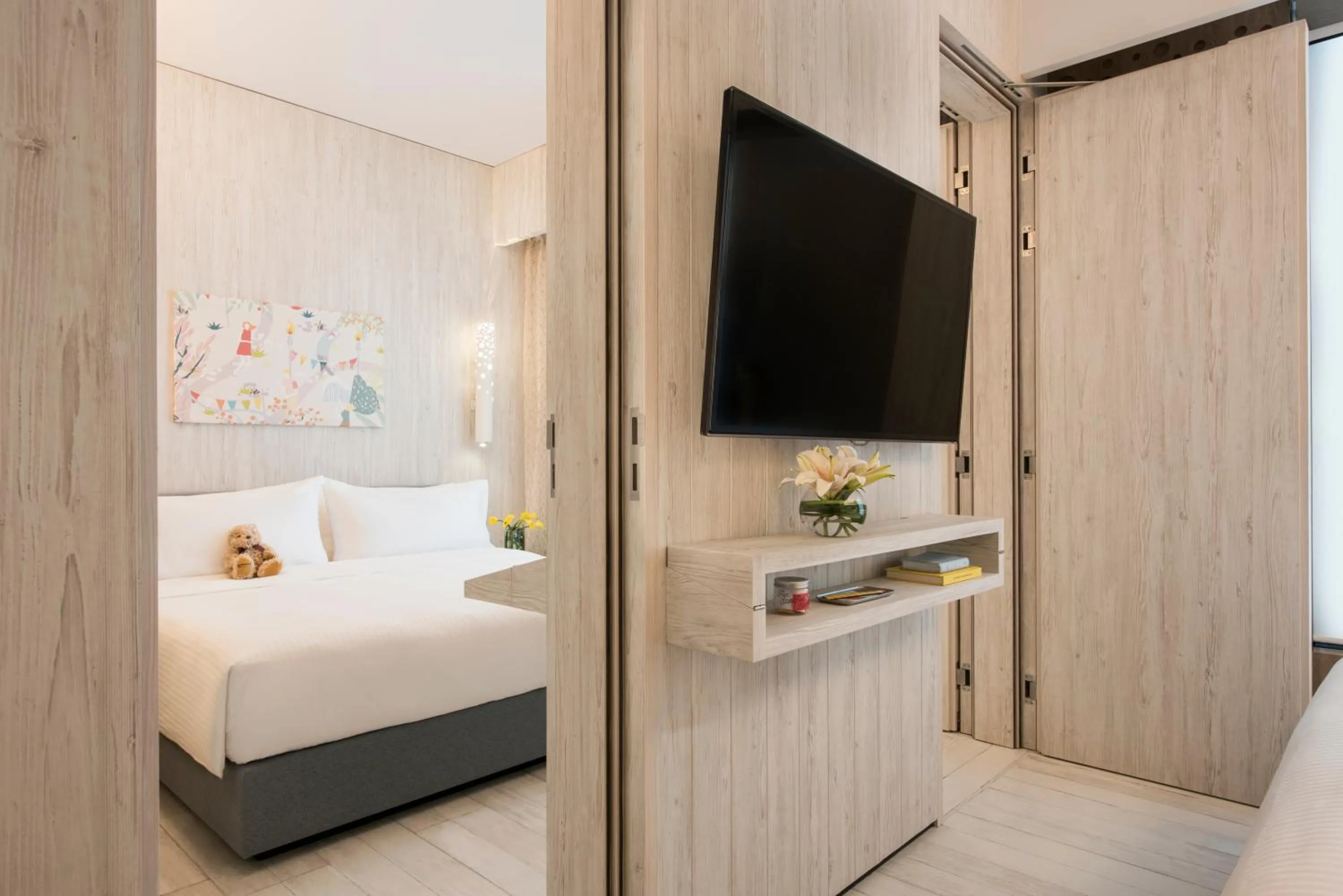 Bedroom, Bed in Village Hotel Sentosa by Far East Hospitality