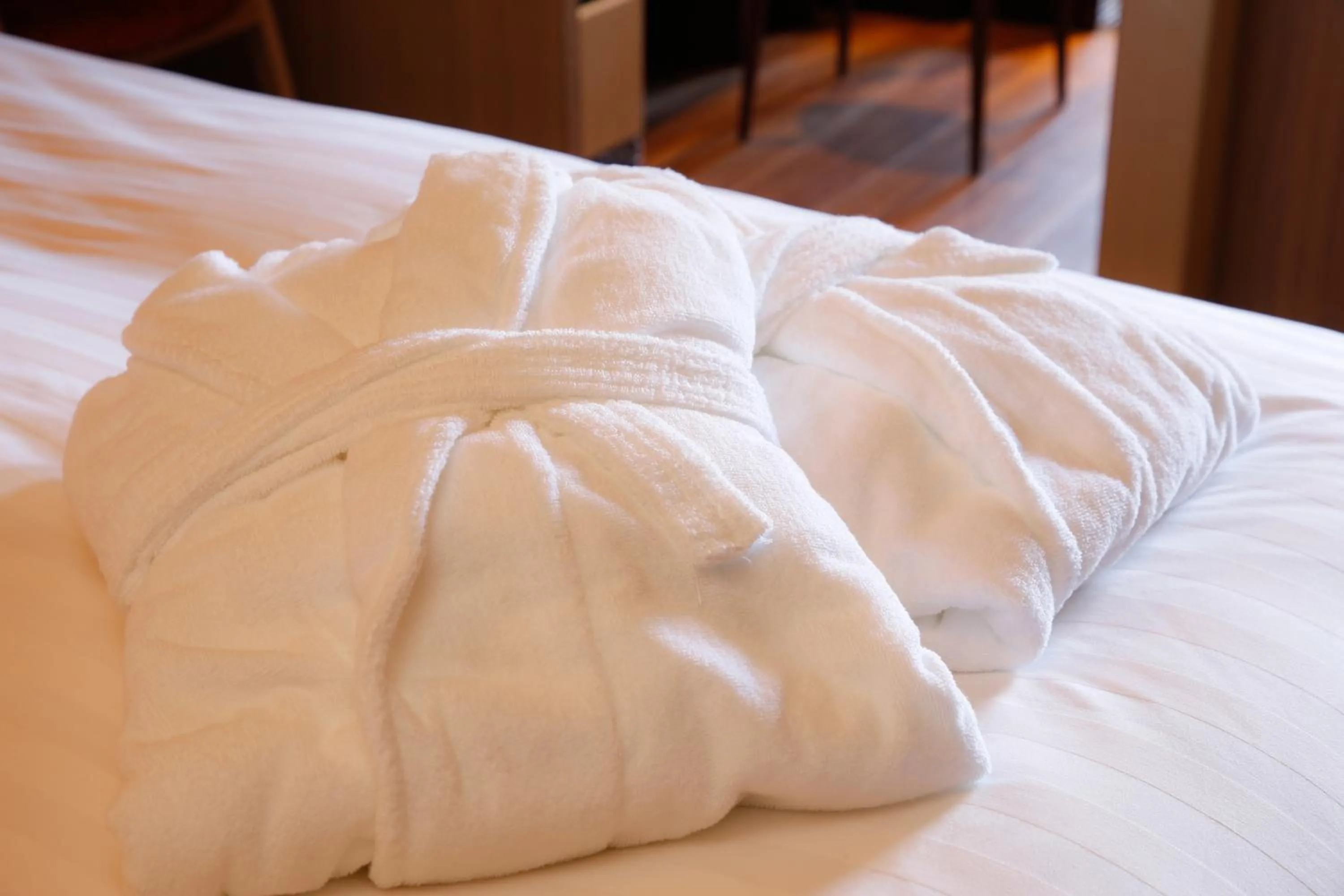 Bed in The Shiroyama Terrace Tsuyama Villa