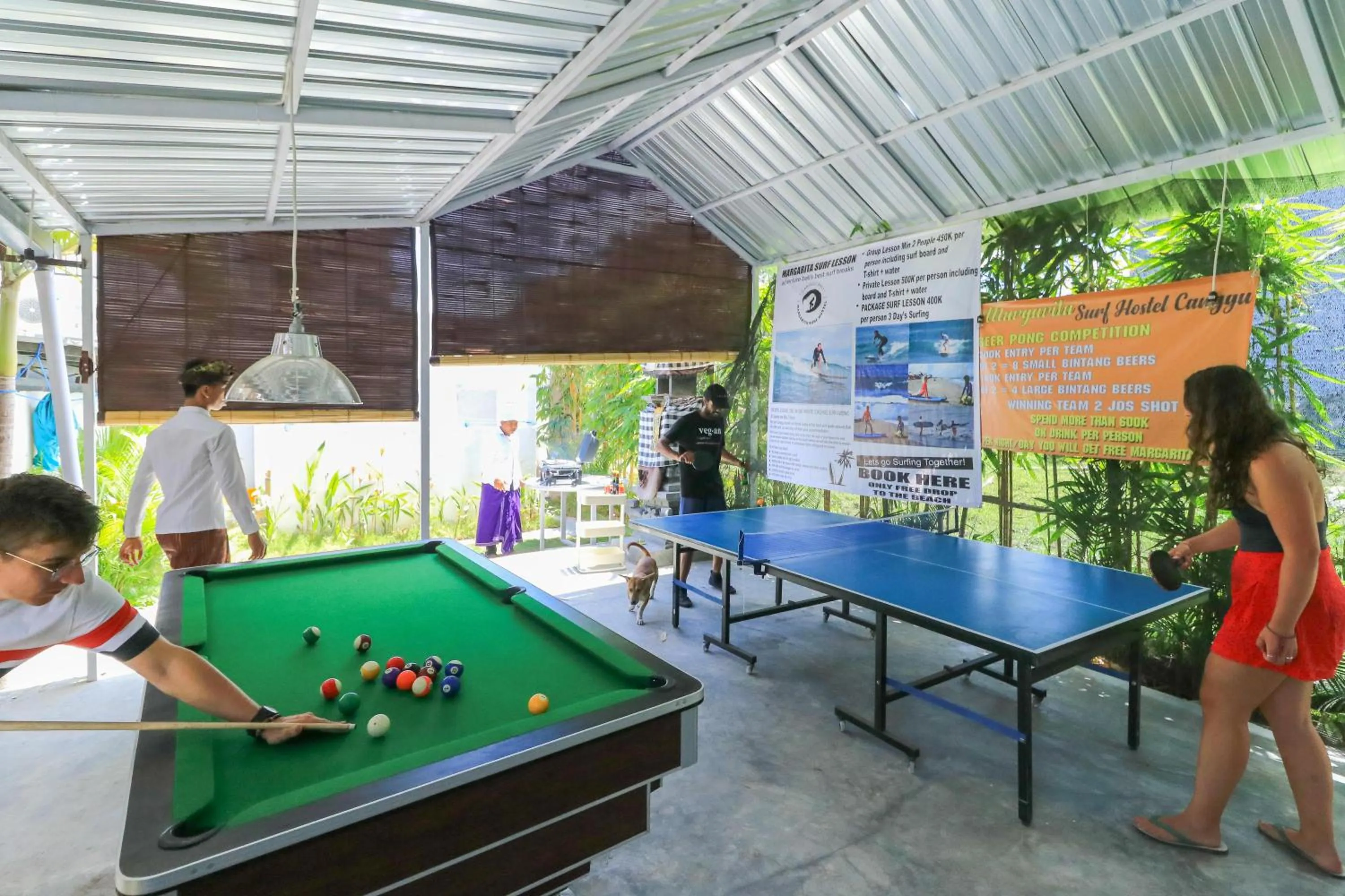 Billiard in Margarita Surf Hostel Canggu