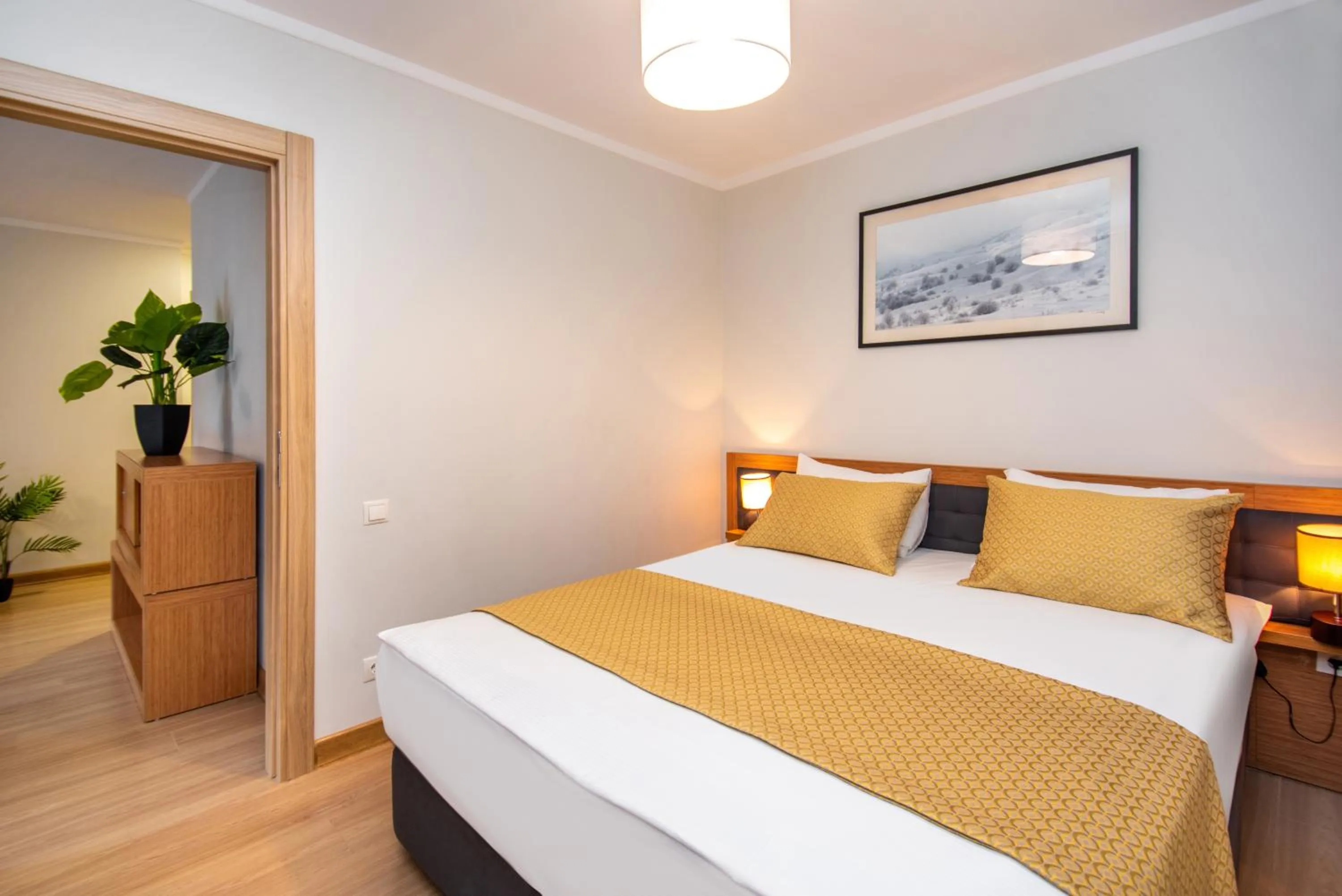 Bed in Orbi Palace Hotel Official