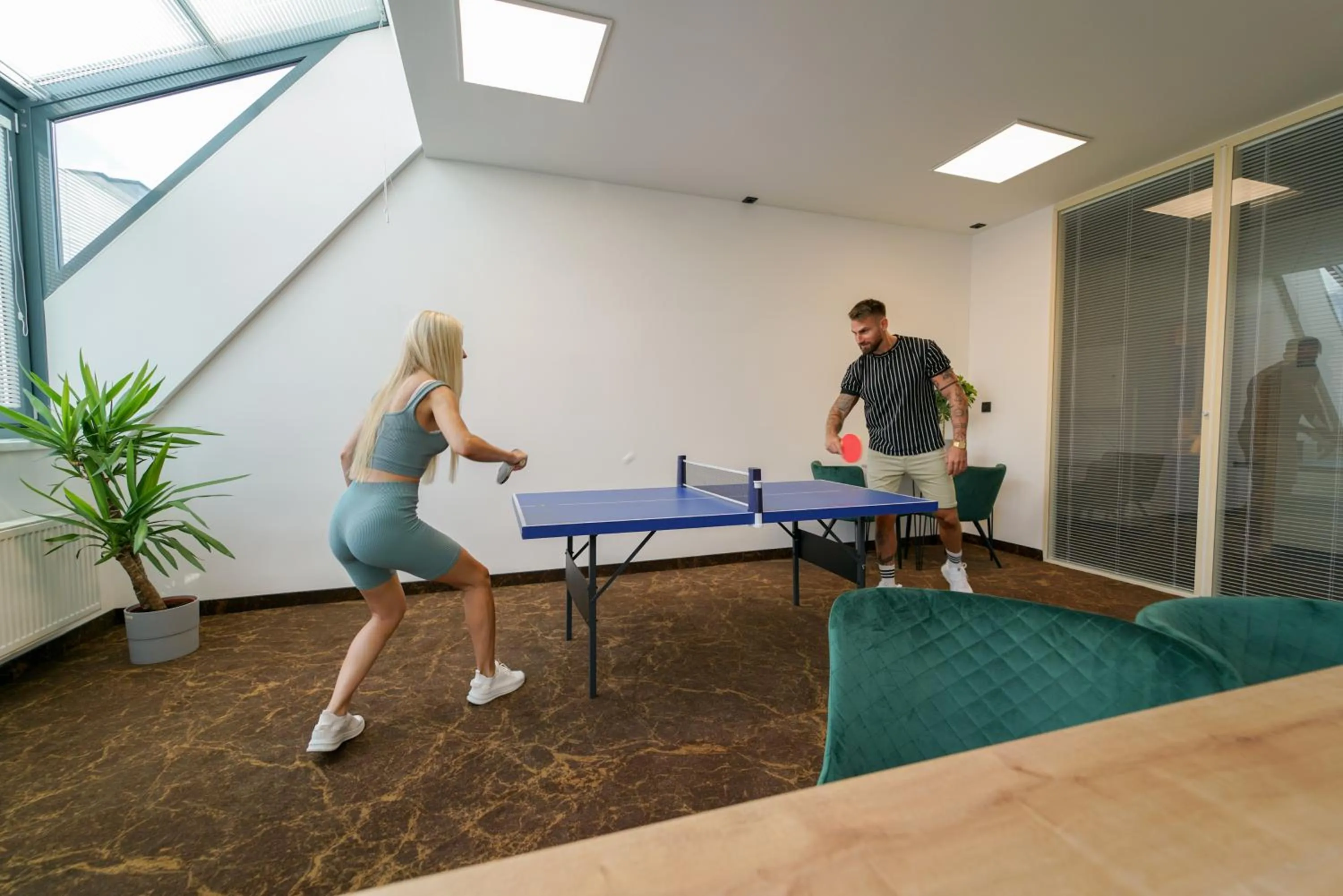 Table tennis in CHORS like a hotel - Capsule & NFT Boutique Hostel Bratislava - City Center