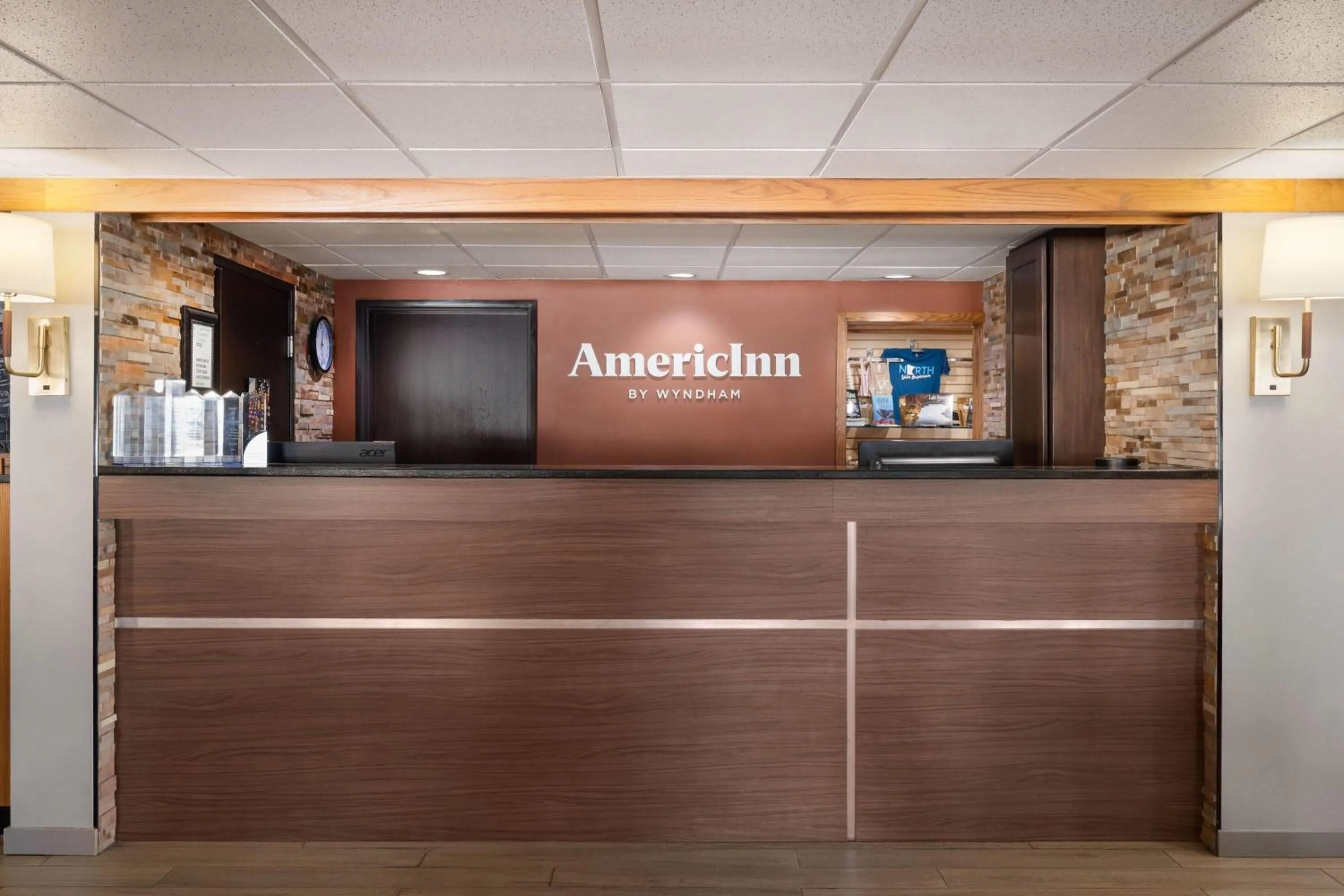 Lobby or reception in AmericInn by Wyndham Tofte Near Lake Superior