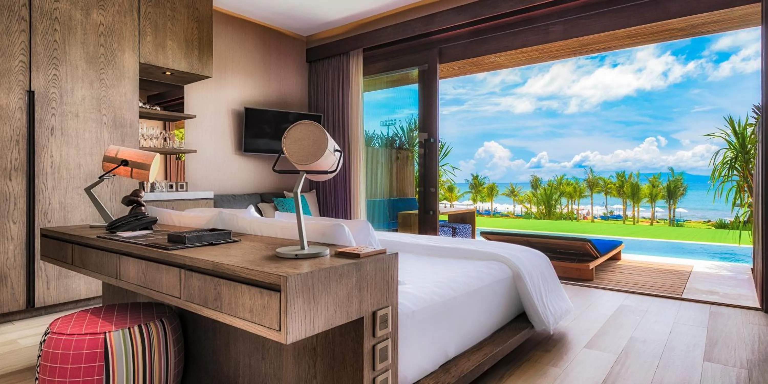 Property building, Bed in Hotel Komune and Beach Club Bali