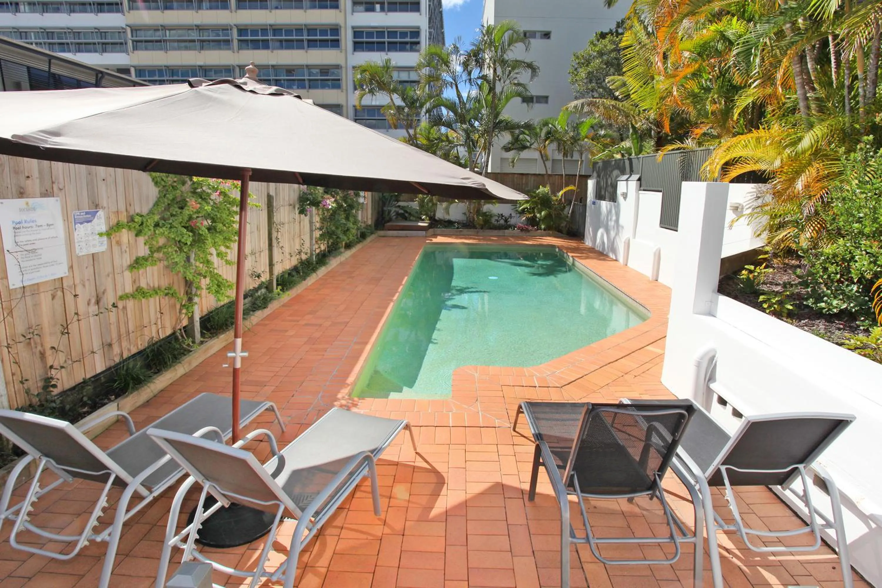 Swimming pool in Dockside Apartments Mooloolaba
