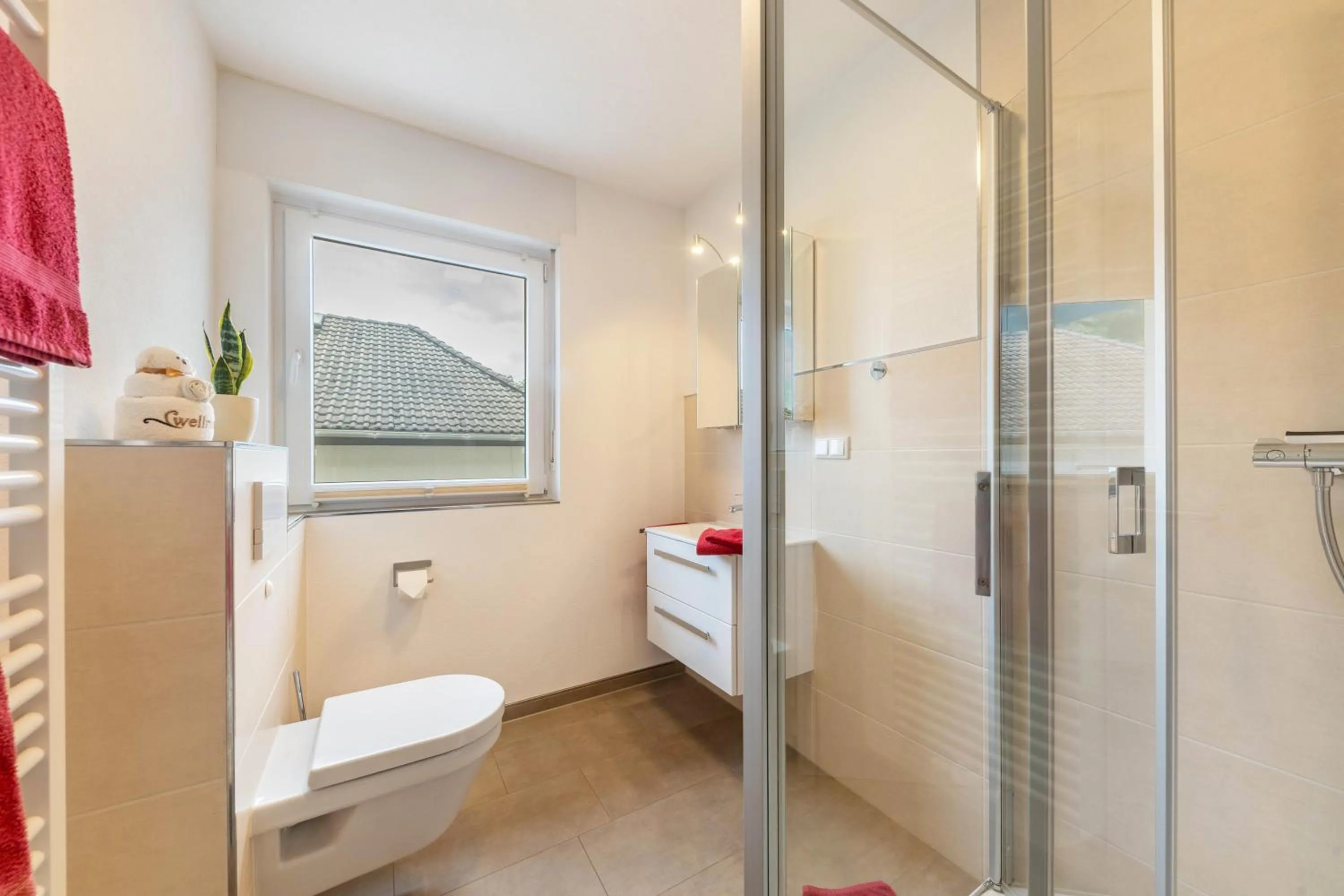 Bathroom in Ferienwohnung Landblick
