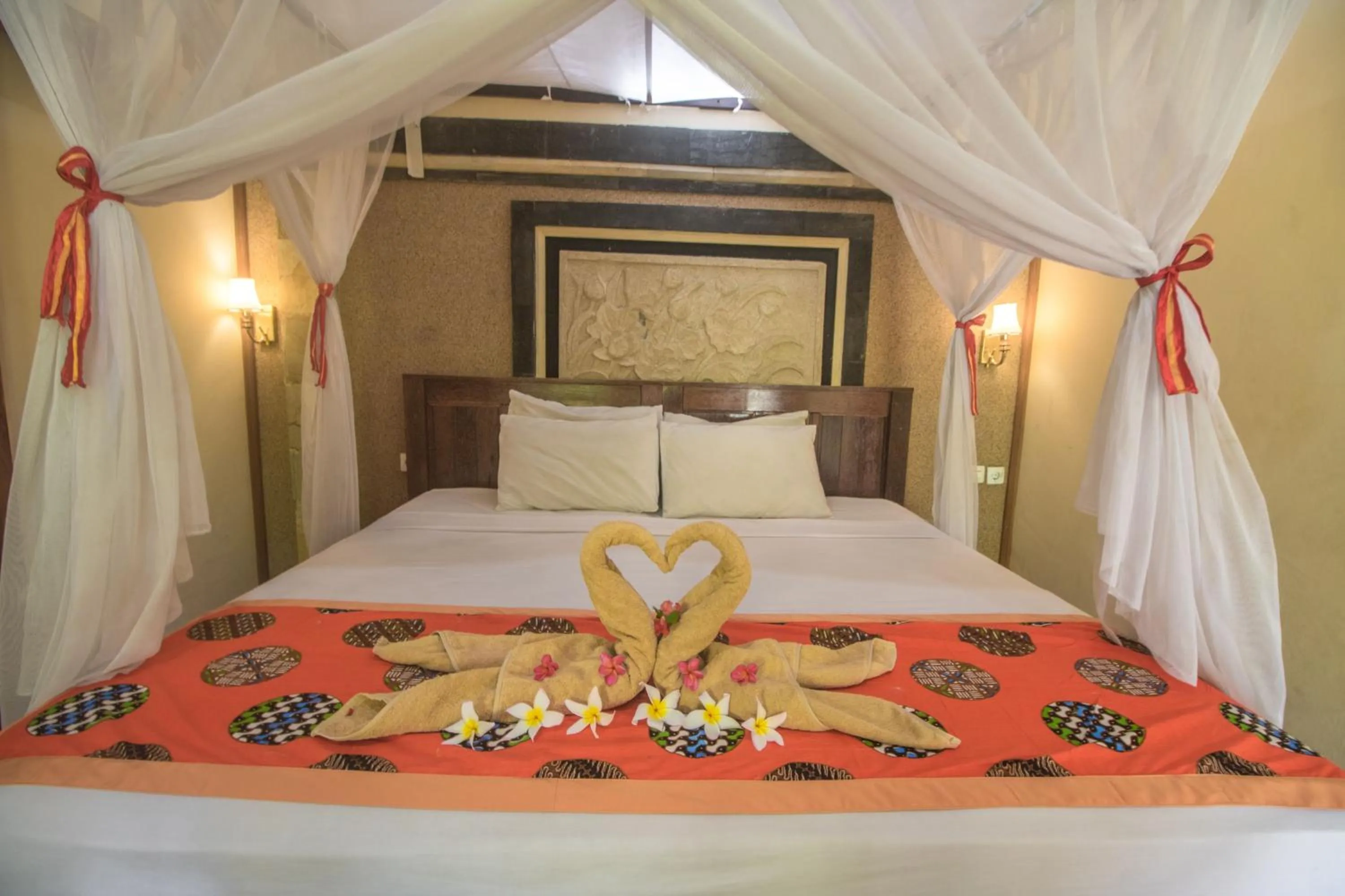 Bed in Trijaya Guest House Pemuteran