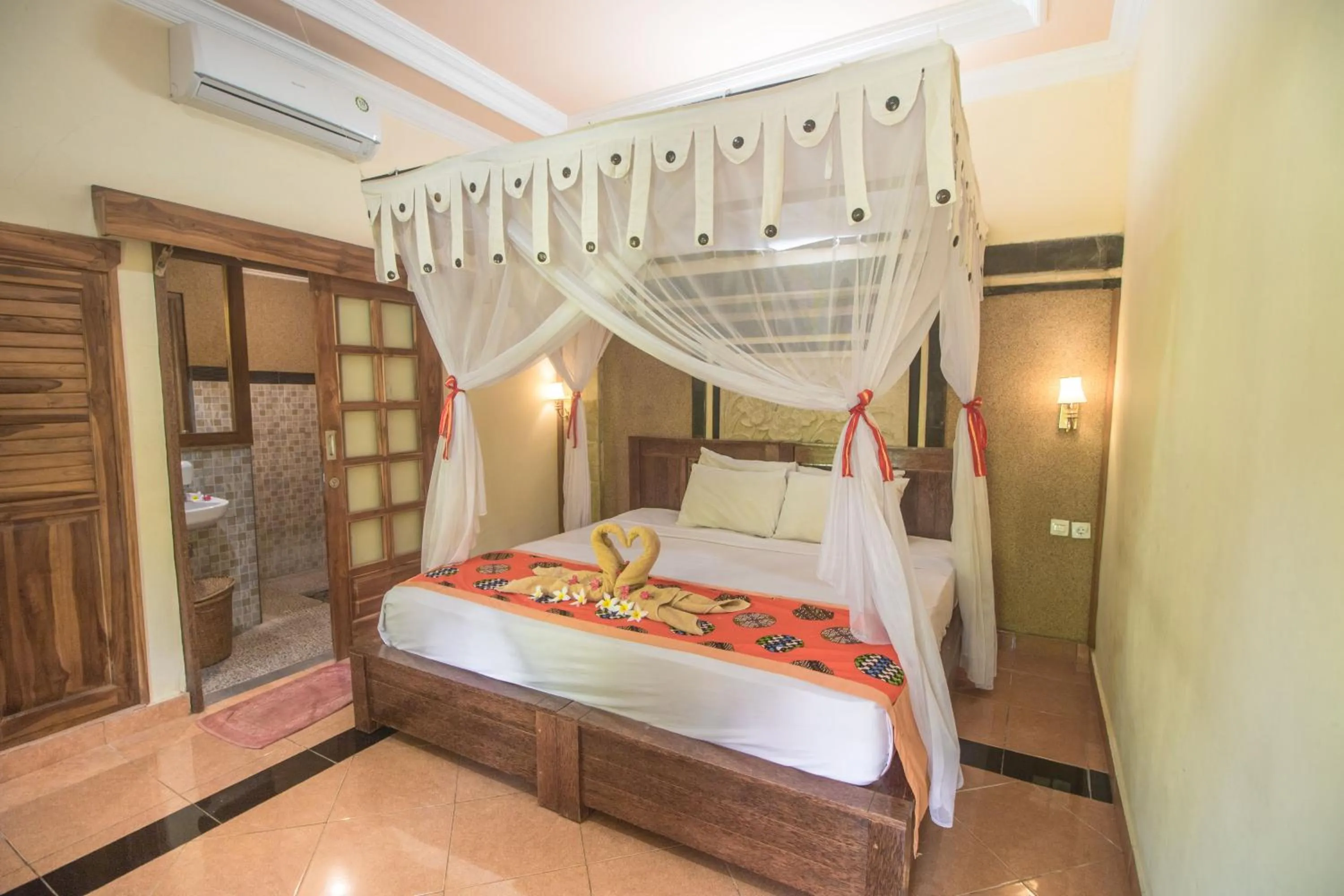 Bed in Trijaya Guest House Pemuteran