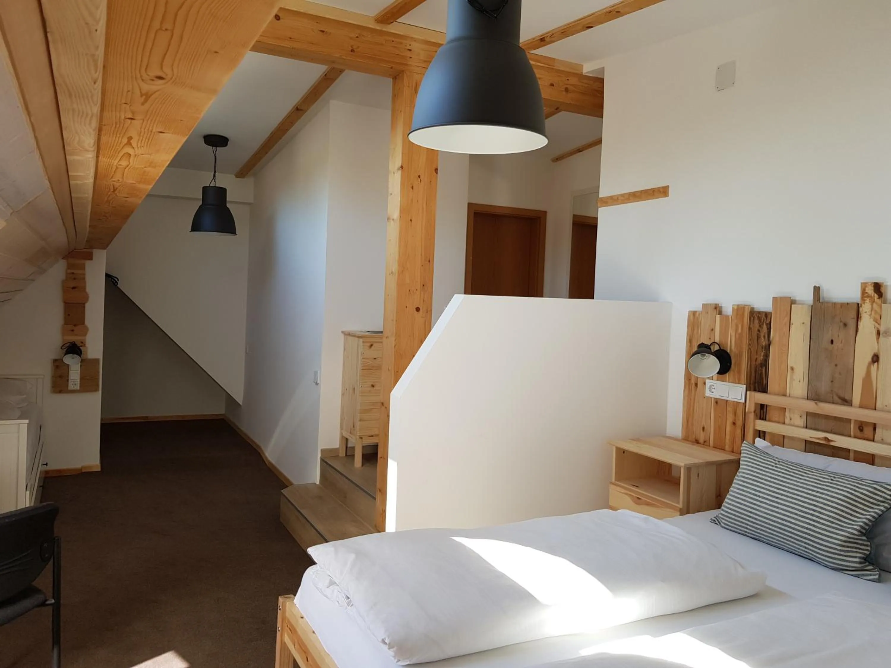 Photo of the whole room, Bed in Gästehaus Langhammer