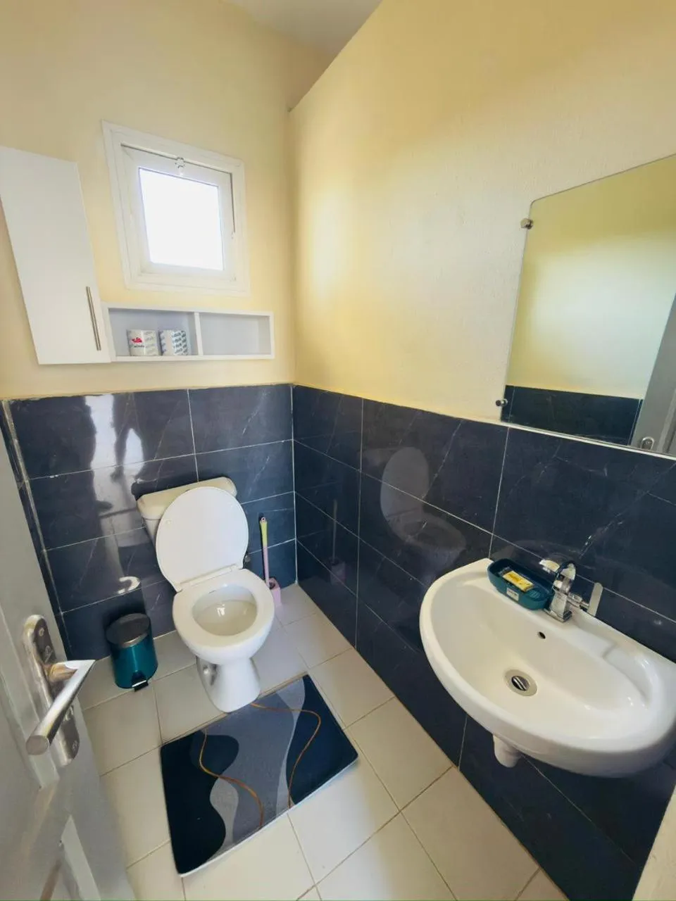 Toilet in Hôtel - Appartement meublé " LES FLOTS BLEU "