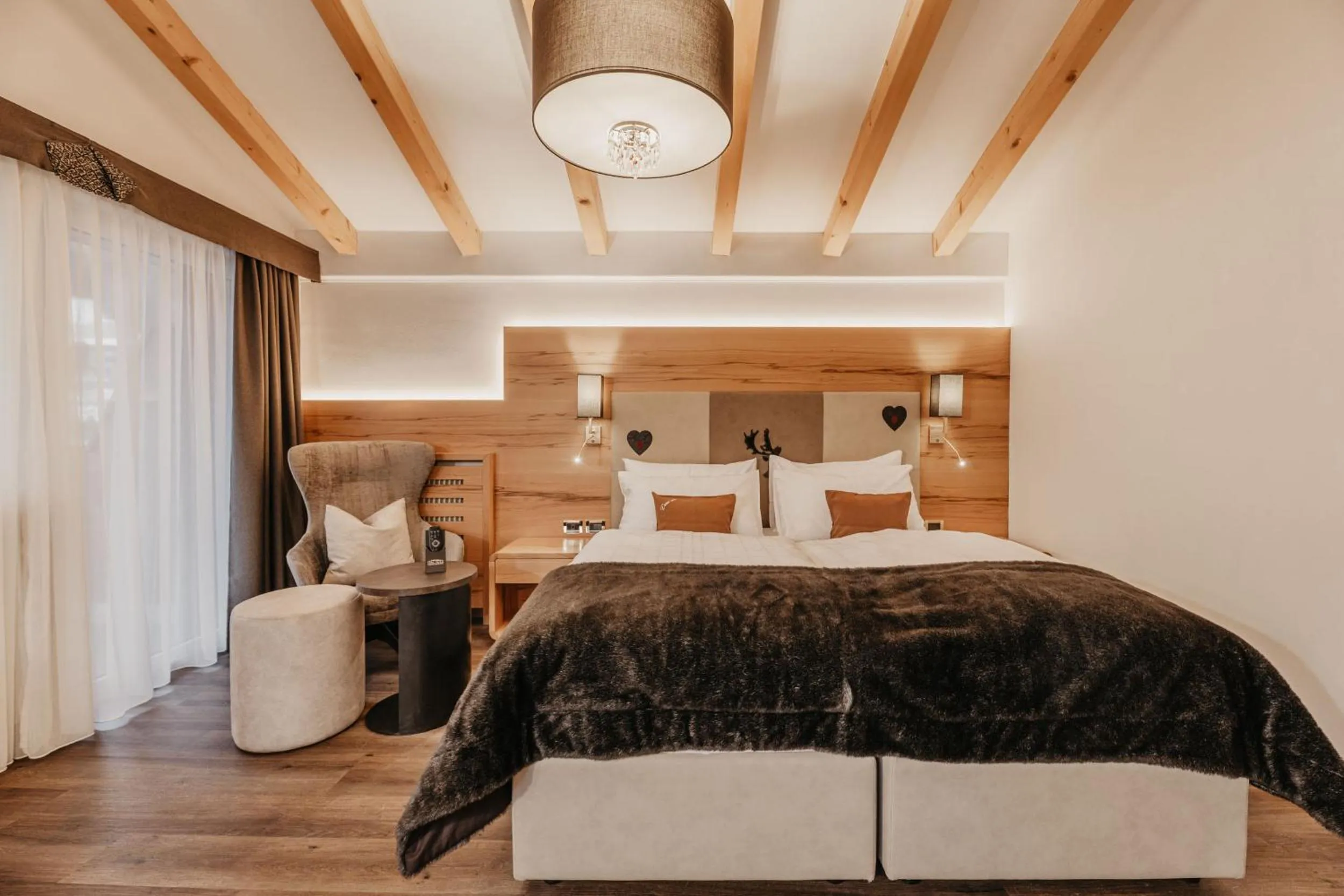 Bed in Freina Mountain Lifestyle Hotel