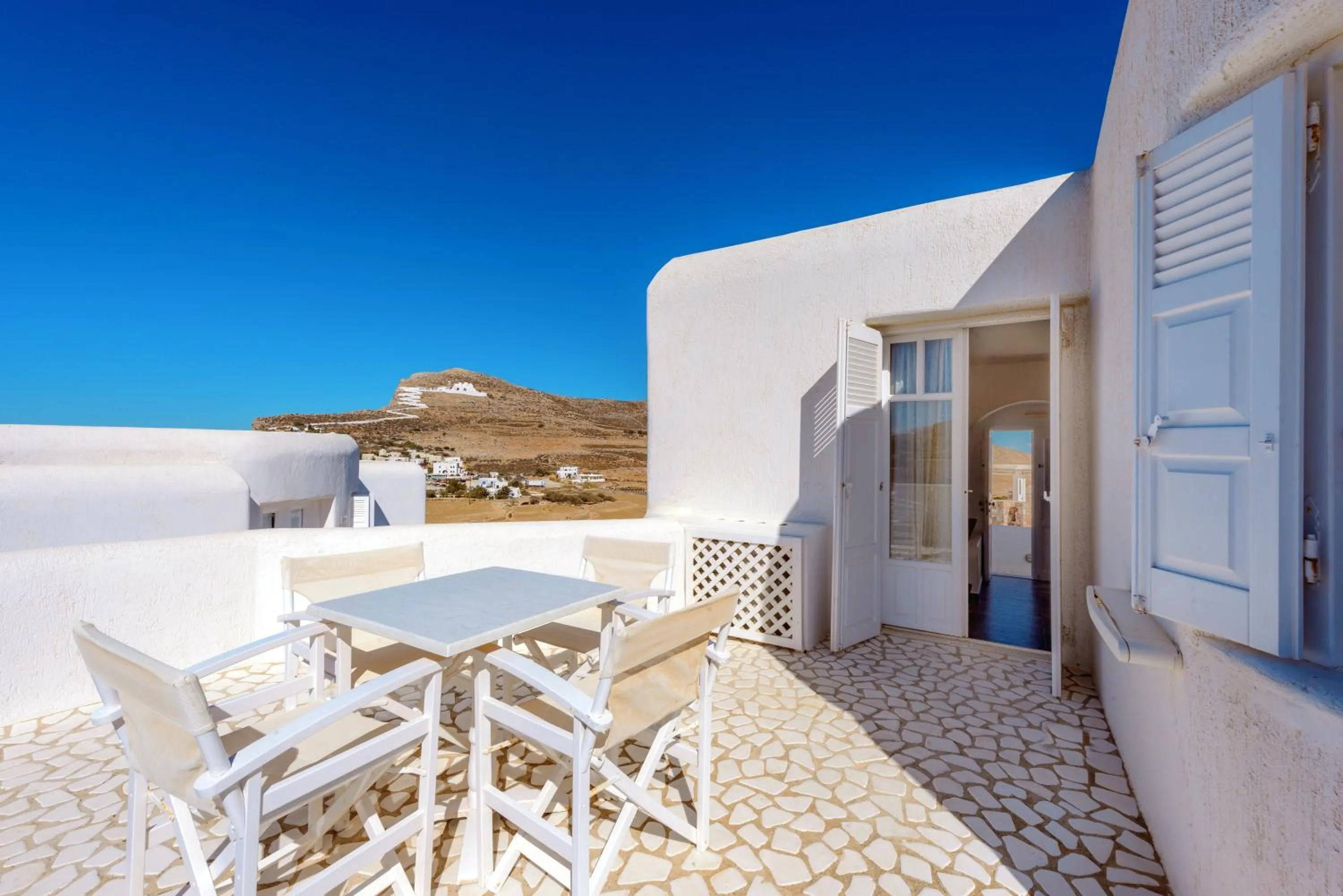 Balcony/Terrace in Aspalathras White Hotel