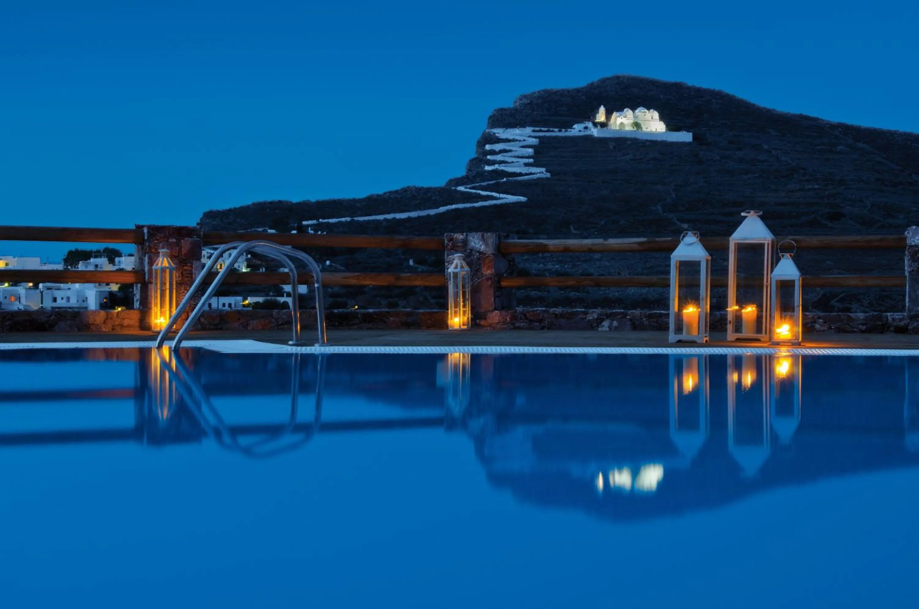 Night in Aspalathras White Hotel