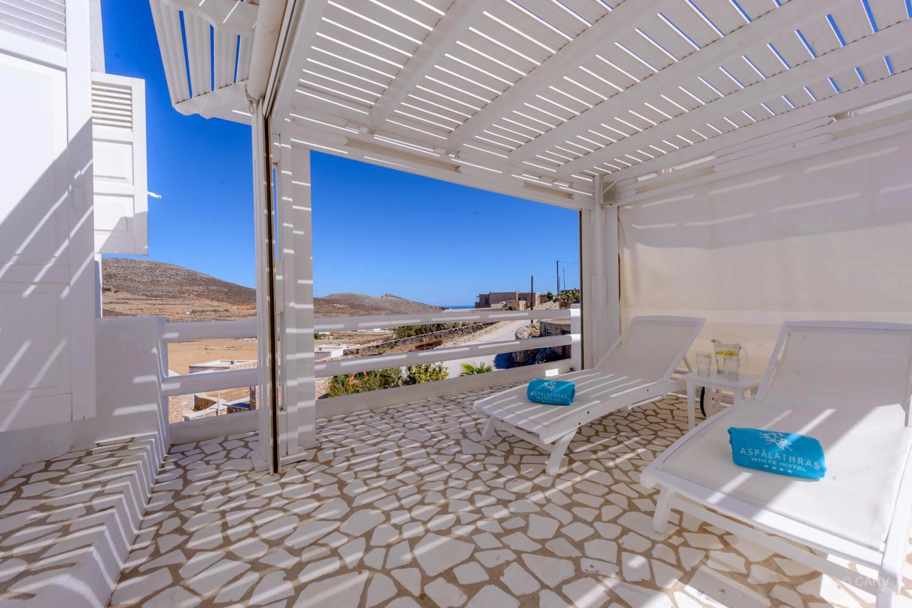 Balcony/Terrace in Aspalathras White Hotel