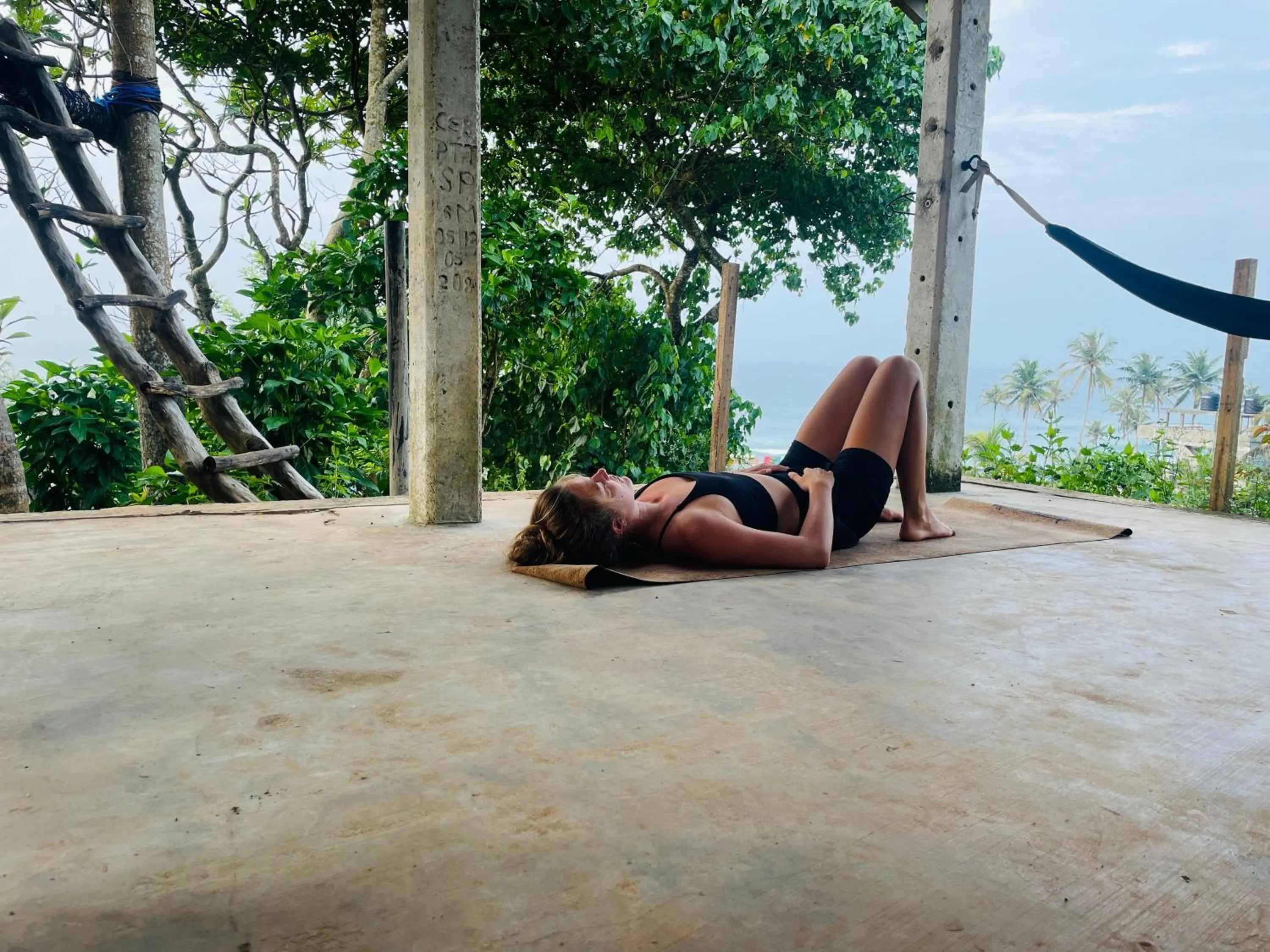 People in Sky Mountain Café with seaview