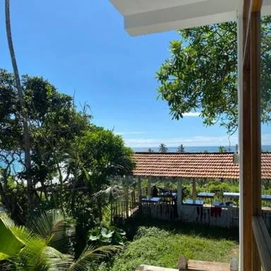 Garden in Sky Mountain Café with seaview